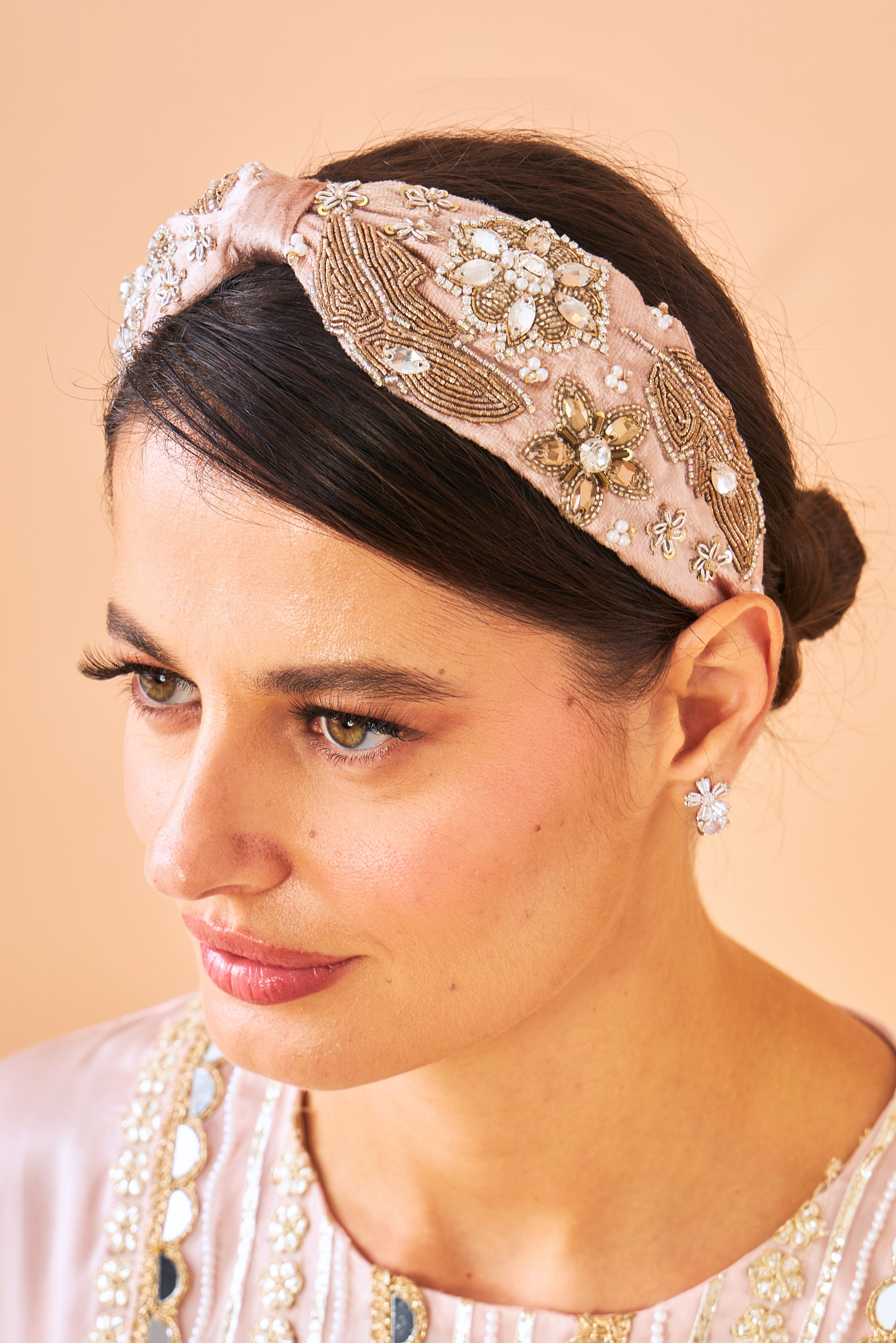 Gigi Beige Ladies Embellished Headband