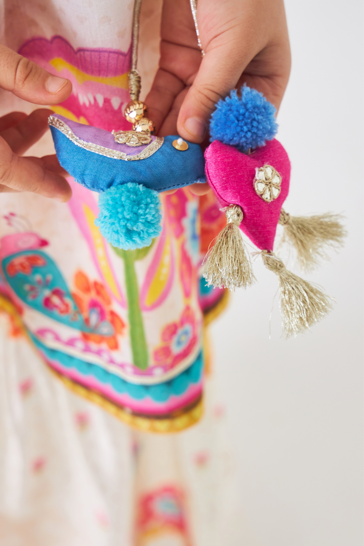 Freya Mustard Embellished Girls Wrap Tunic & Flared Trouser Coord (Set of 2 Pcs)