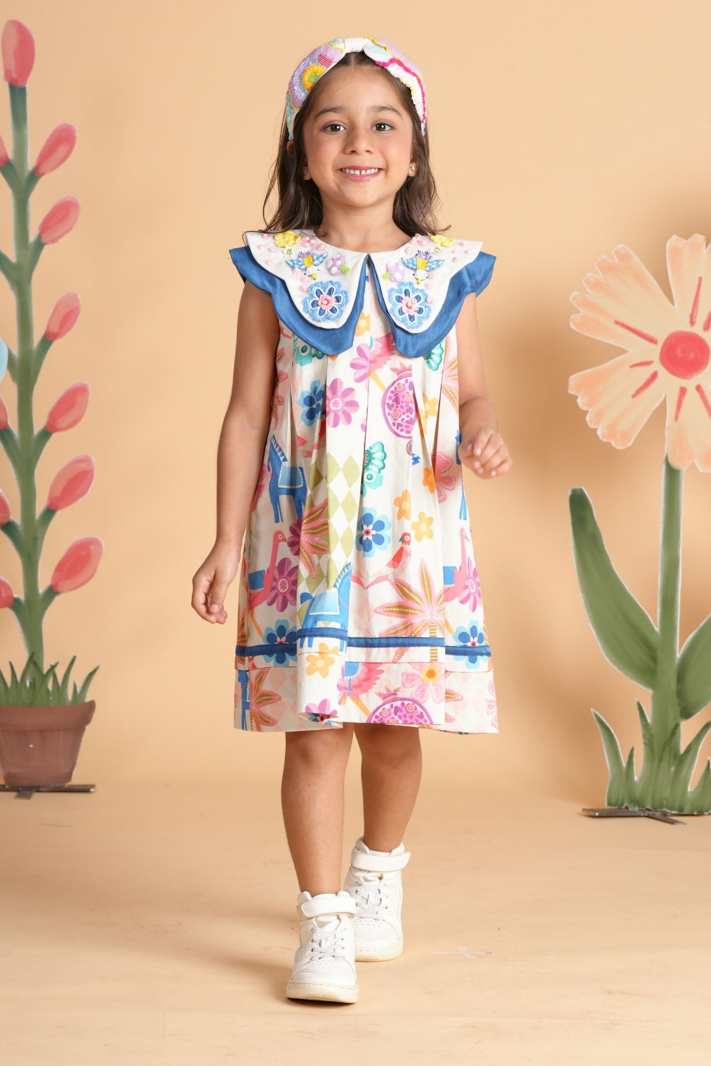 Pony Princess Collared Embellished Dress