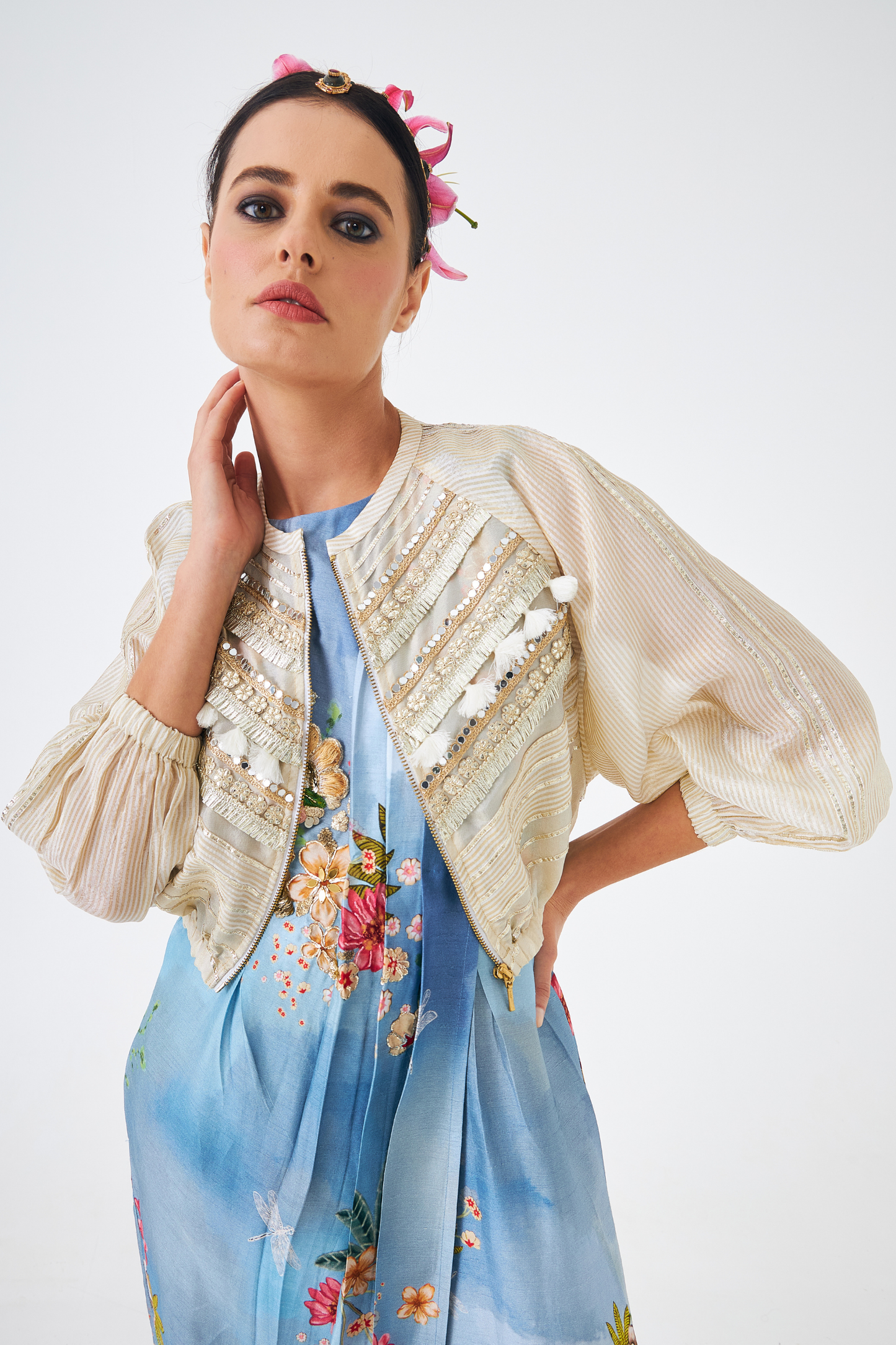 Alba Gold Ladies Embellished Jacket 1 pc