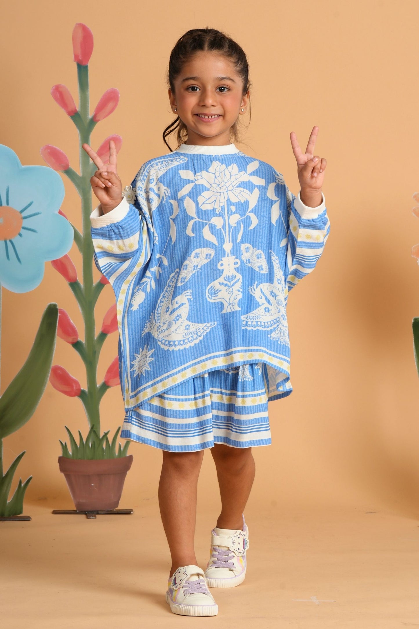 Nola Blue Co-Ord Shorts Set