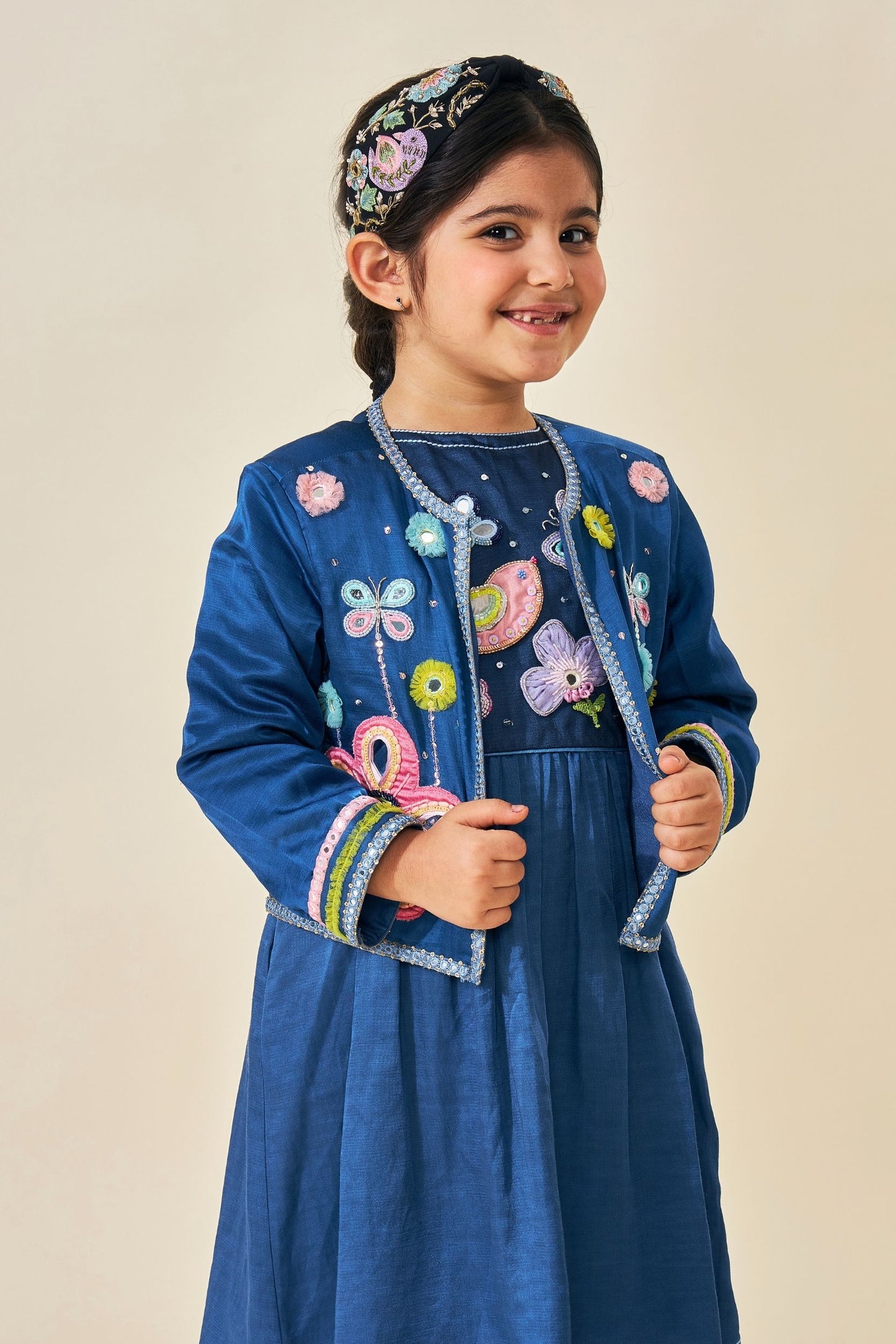 Luna Blue Girls Embellished Dress