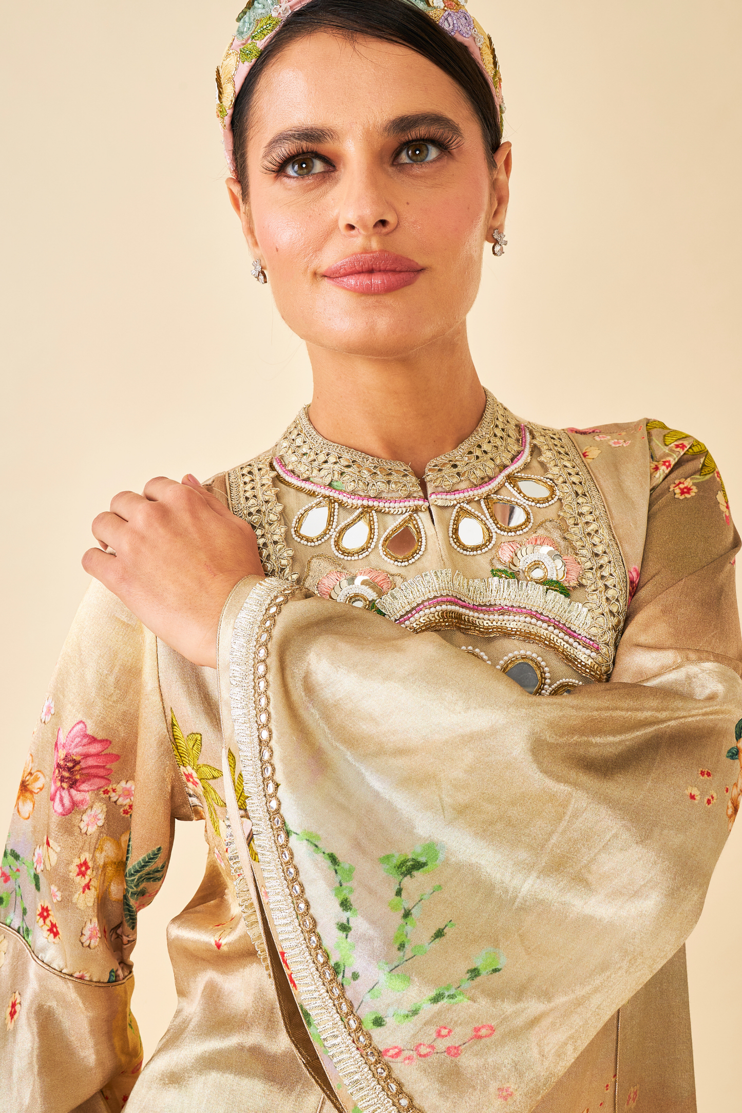 Clea Gold Long Dress - Mom & Me