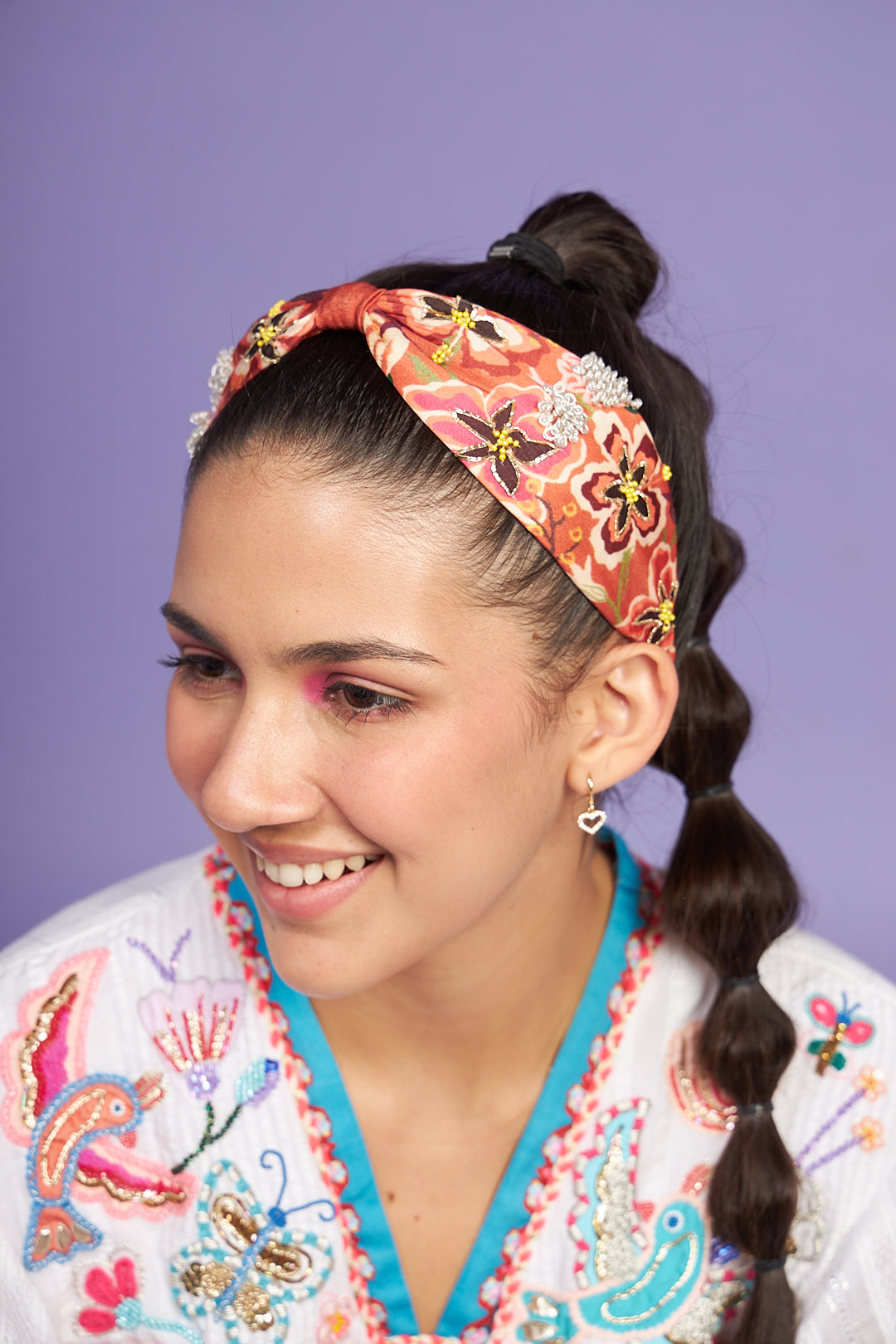 TERRA TRIBE embroidered Printed Headband