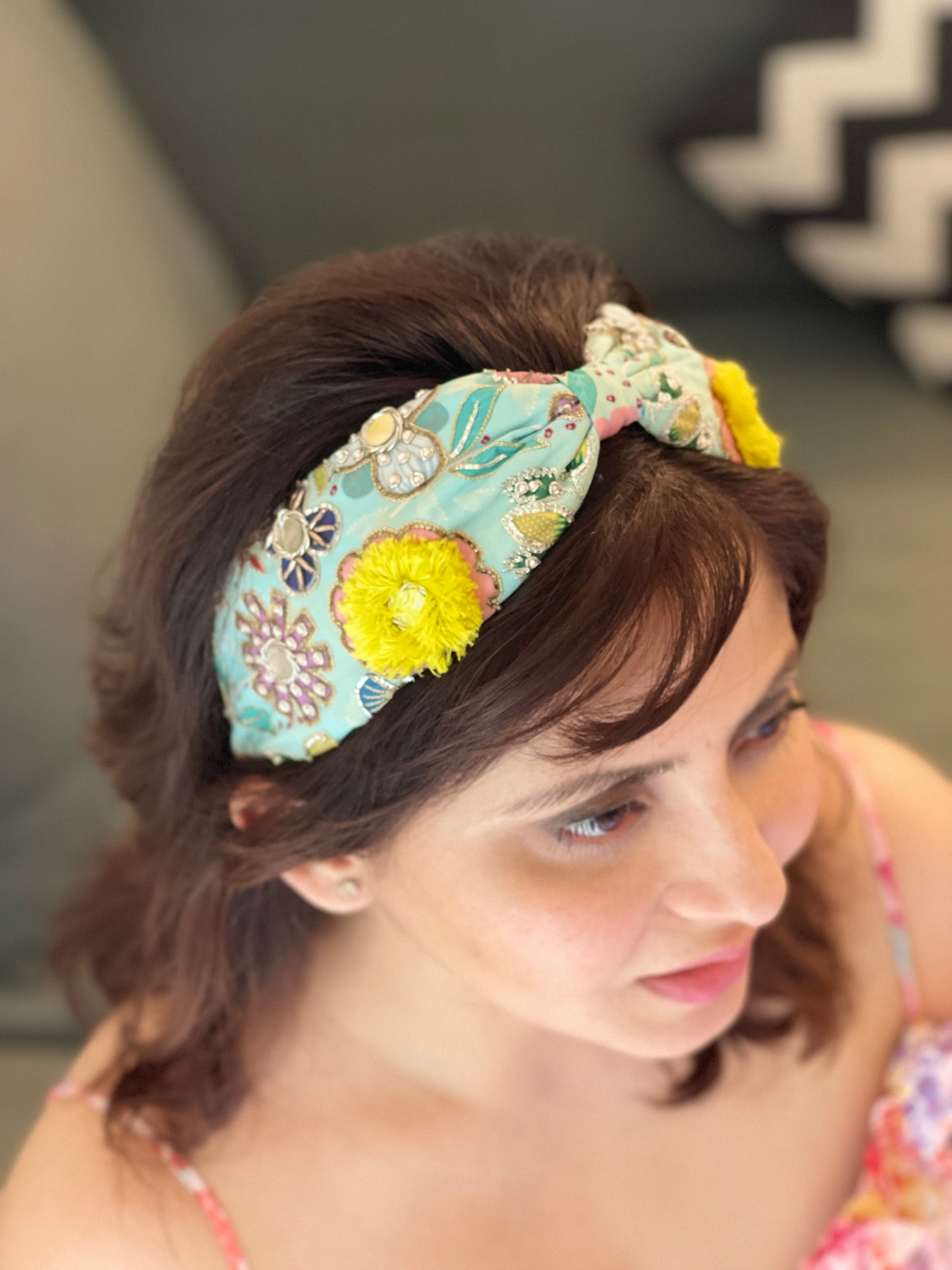 Orla Mint Handmade Headband (Joey & Pooh X Payal Singhal)