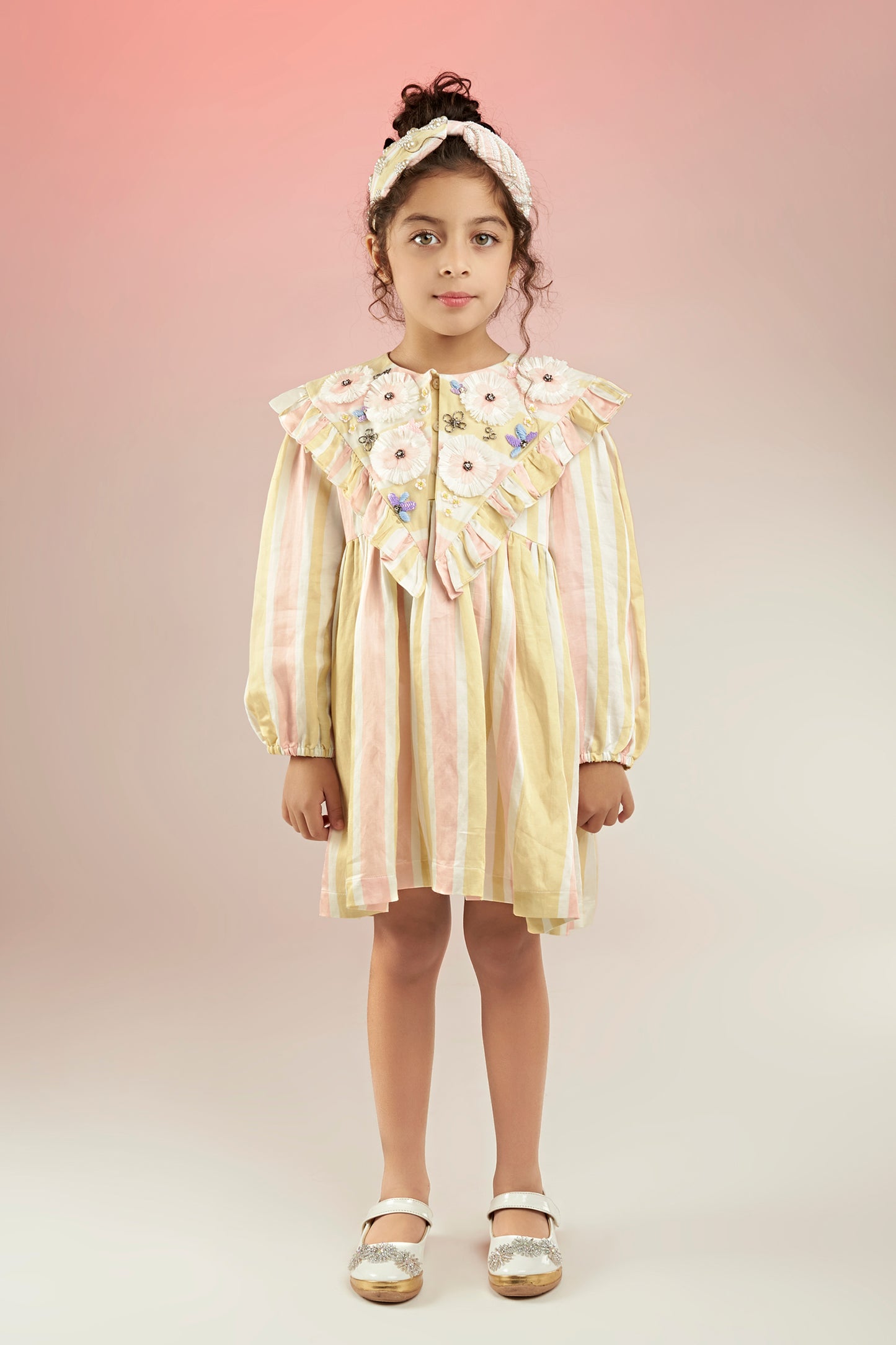 The Posies Embellished Printed Babydoll Dress Kids