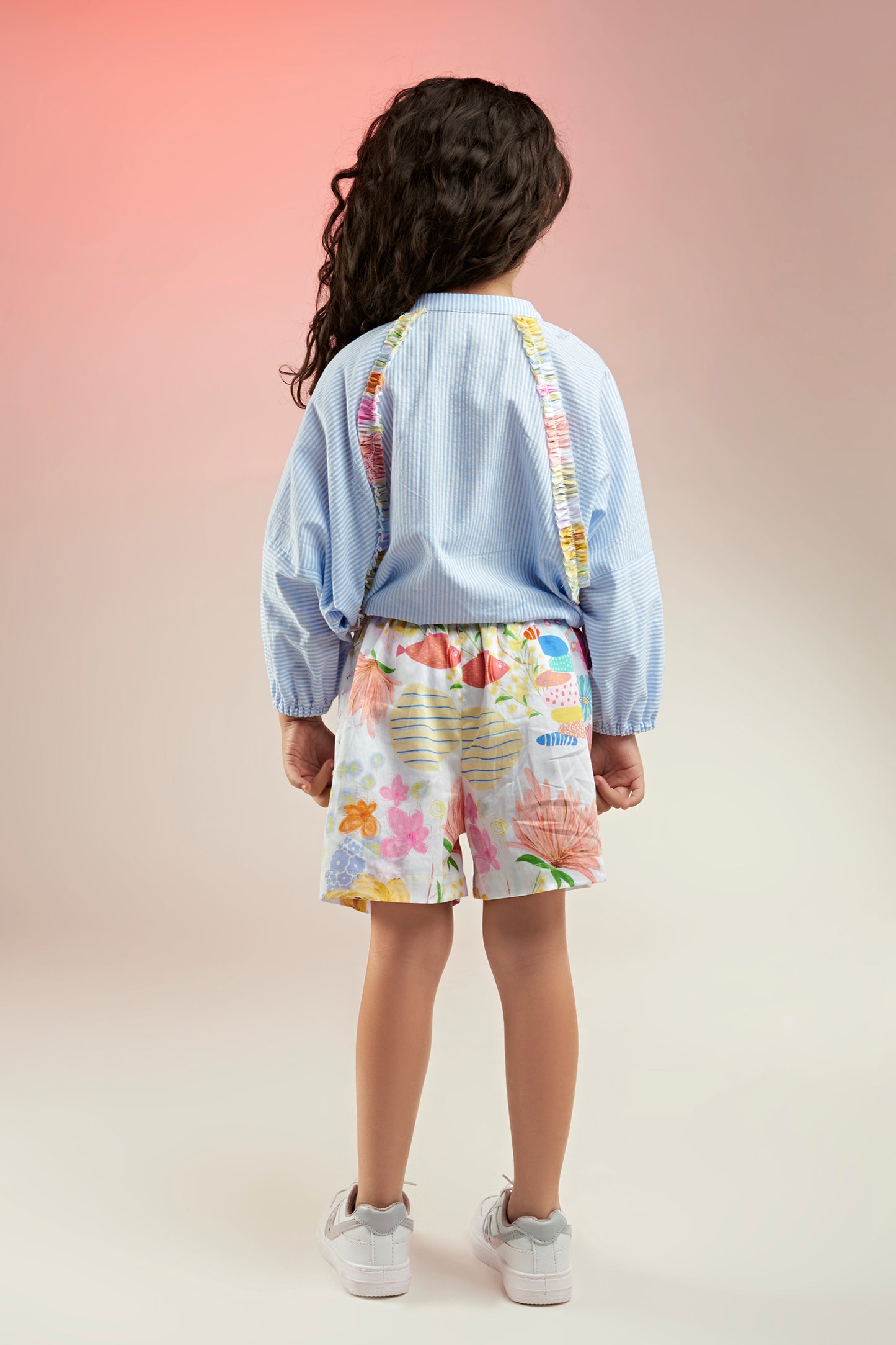 Flutter Bloom Embellished Printed Jacket Co-ord Set Kids - Joey & Pooh