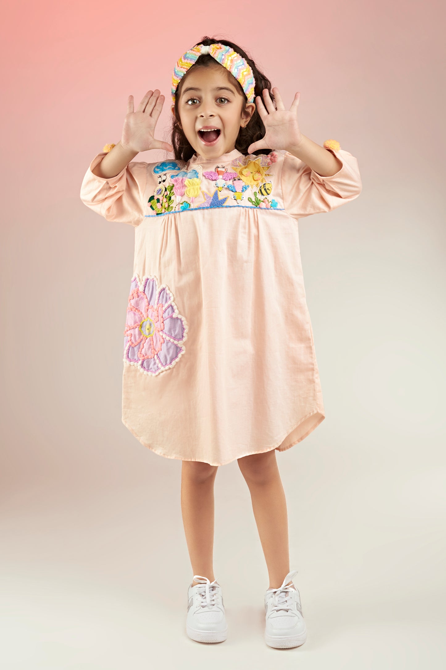 KEWT Love Embroidered Dress Mini Kids - Joey & Pooh