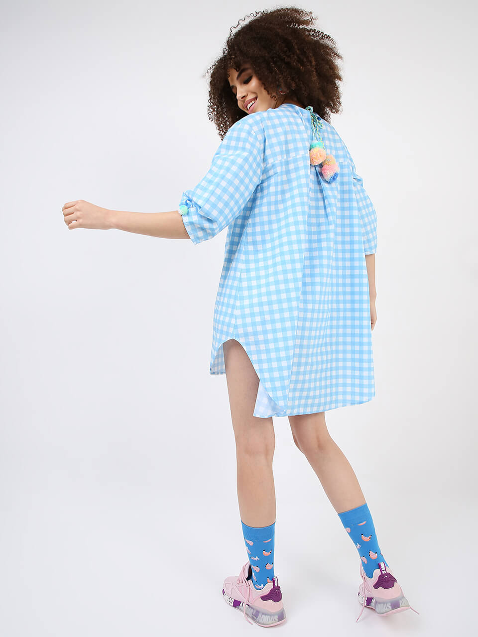 The KEWT Gingham Embroidered Tunic (Joey & Pooh)