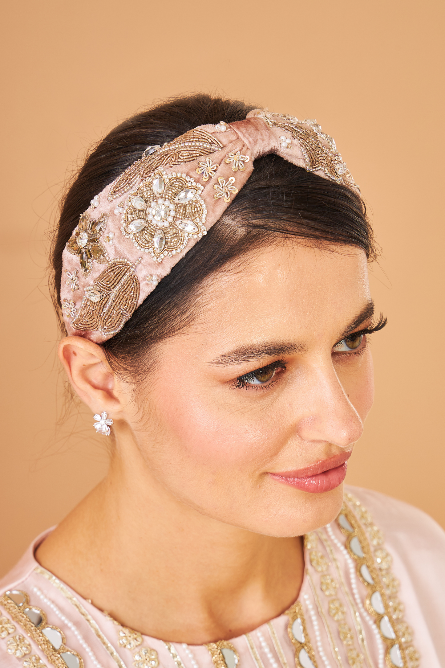 Gigi Beige Ladies Embellished Headband