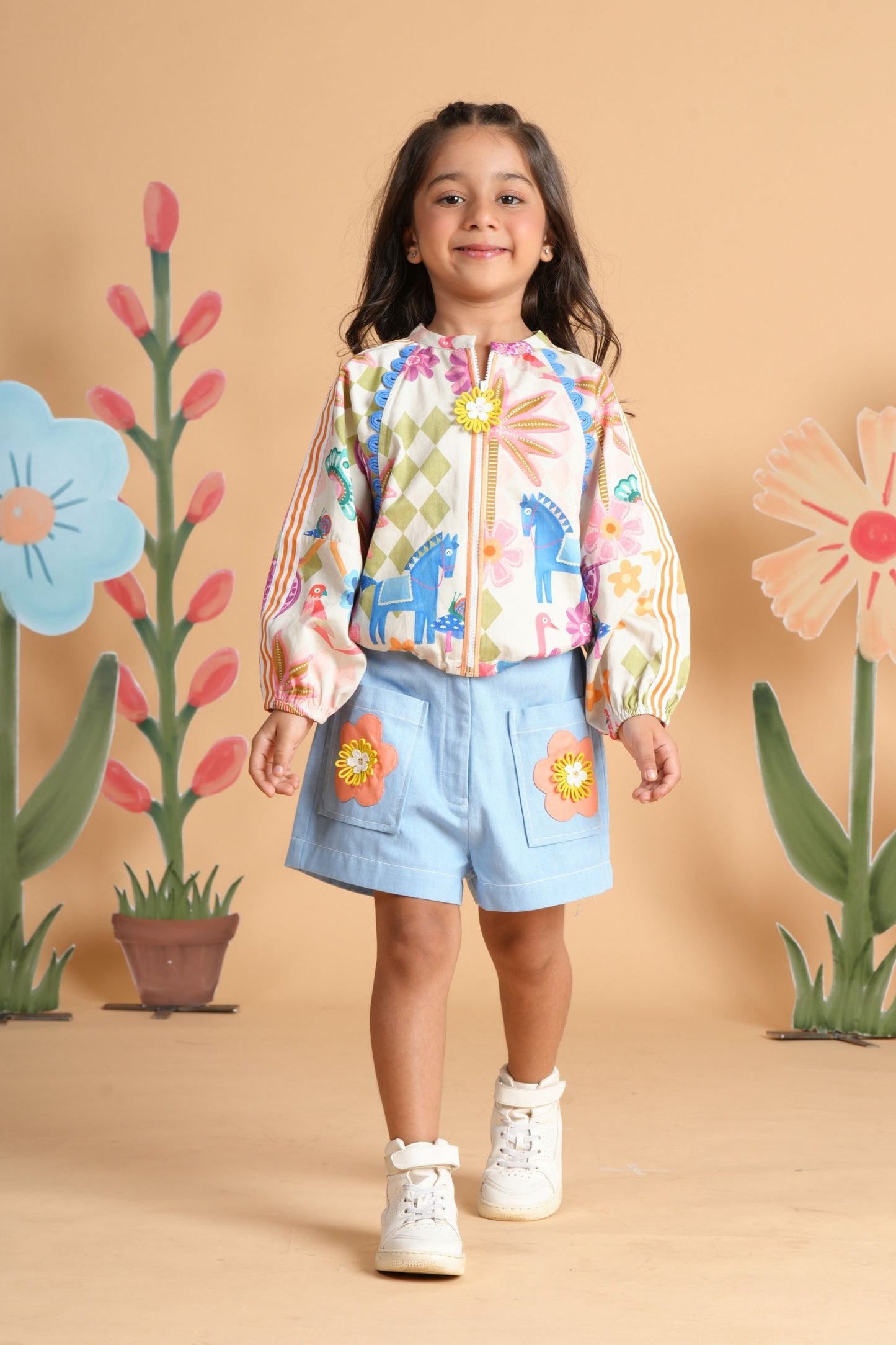 Pony Princess Embellished Jacket & Shorts Set