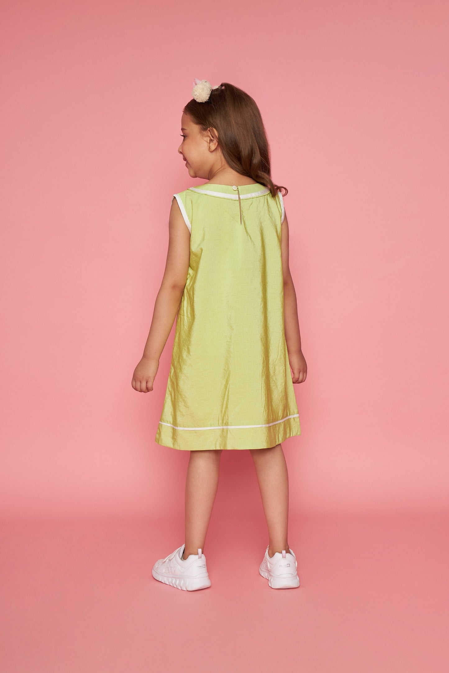 Dawn Kids Lime Embroidered Dress