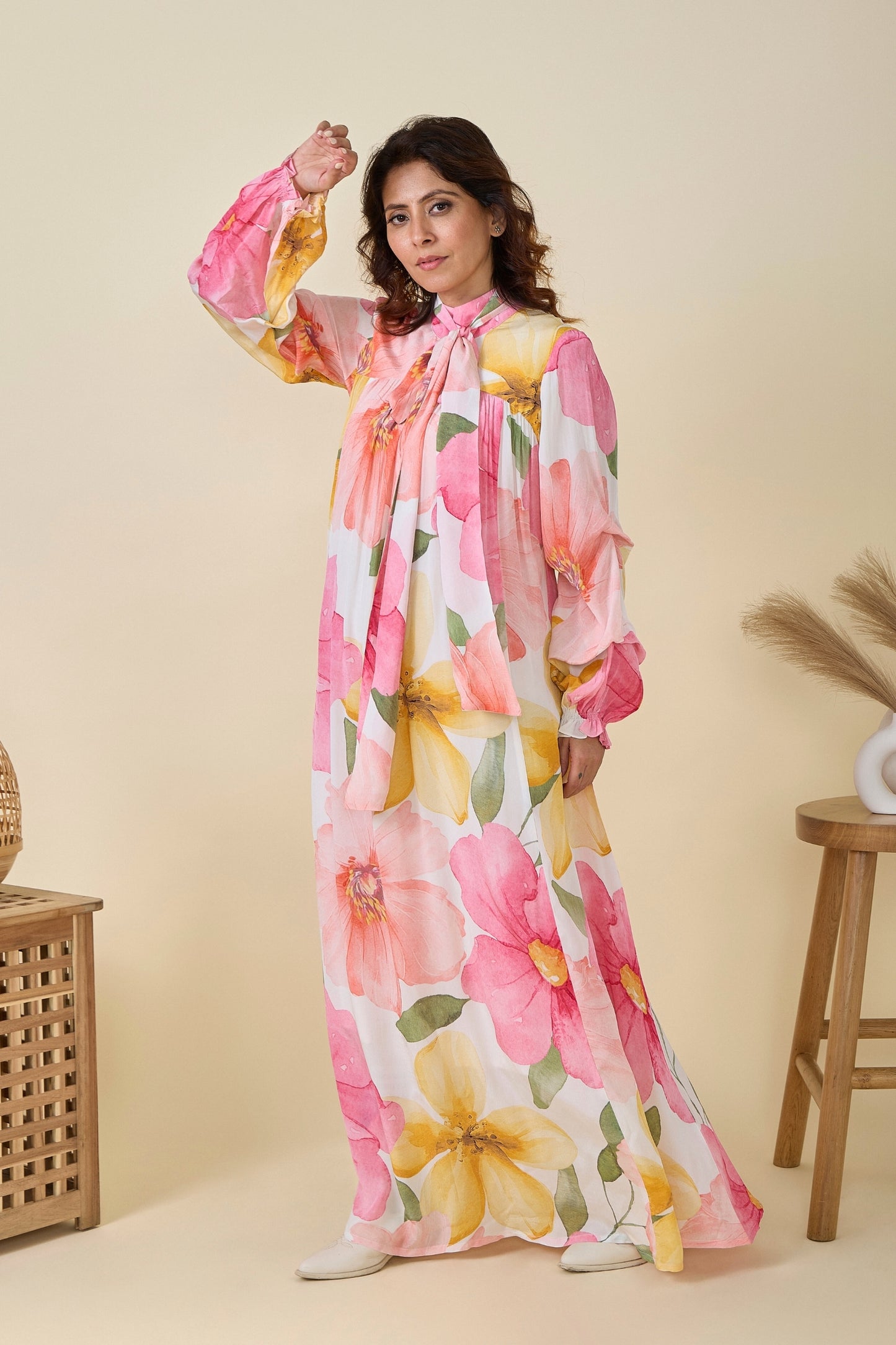 Blooming Meadow Printd Ladies Maxi Dress