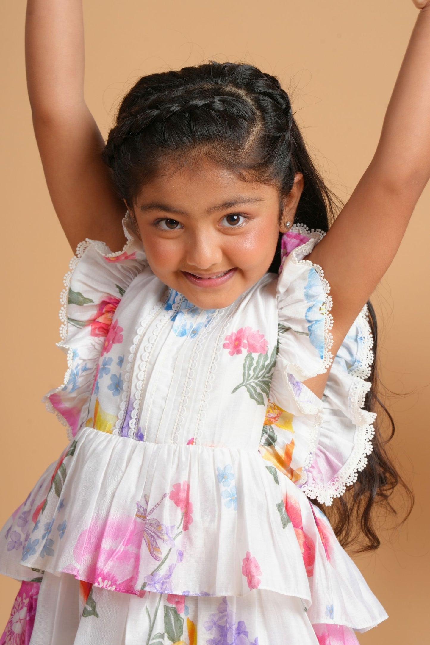 Clea white ruffle dress