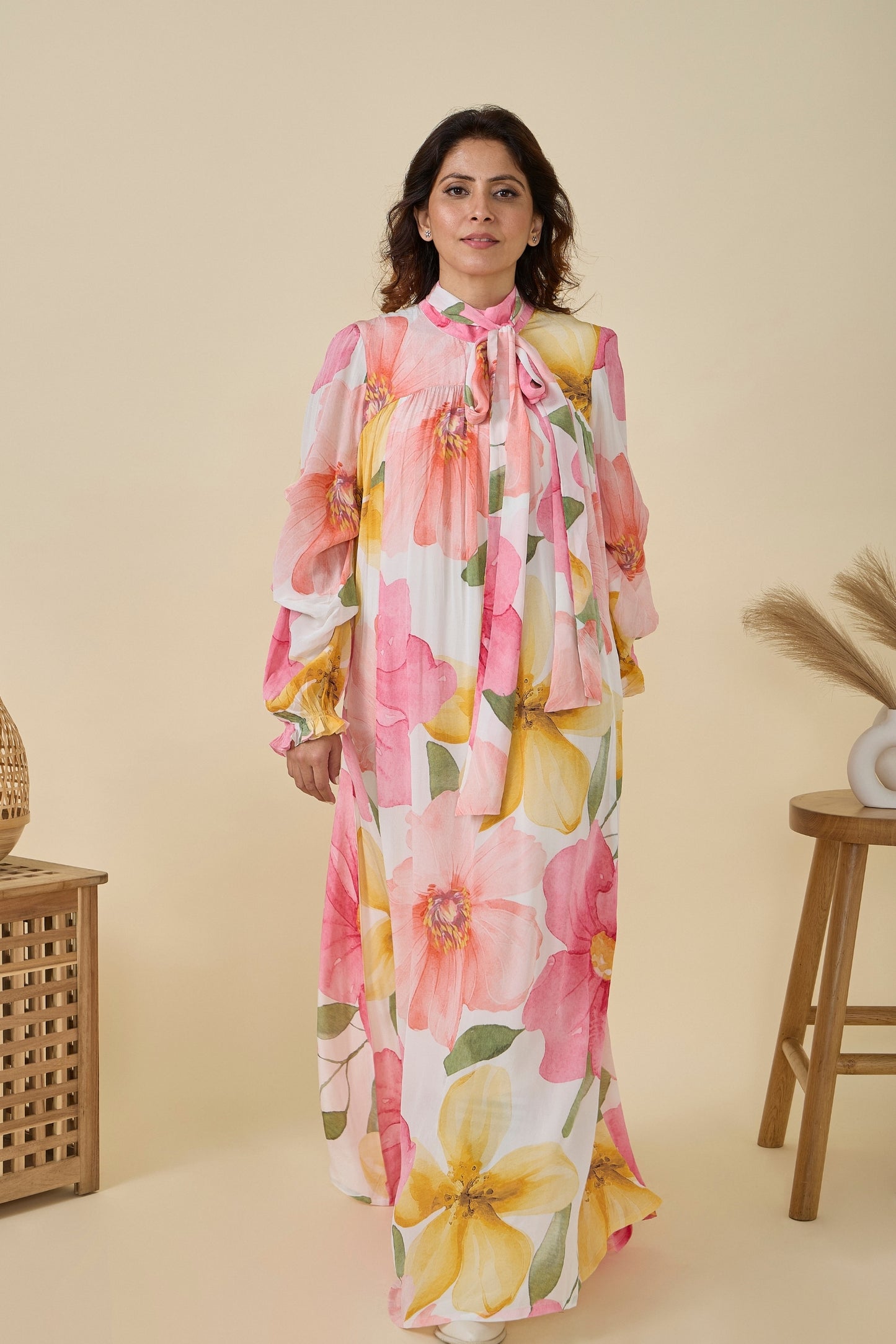 Blooming Meadow Printd Ladies Maxi Dress