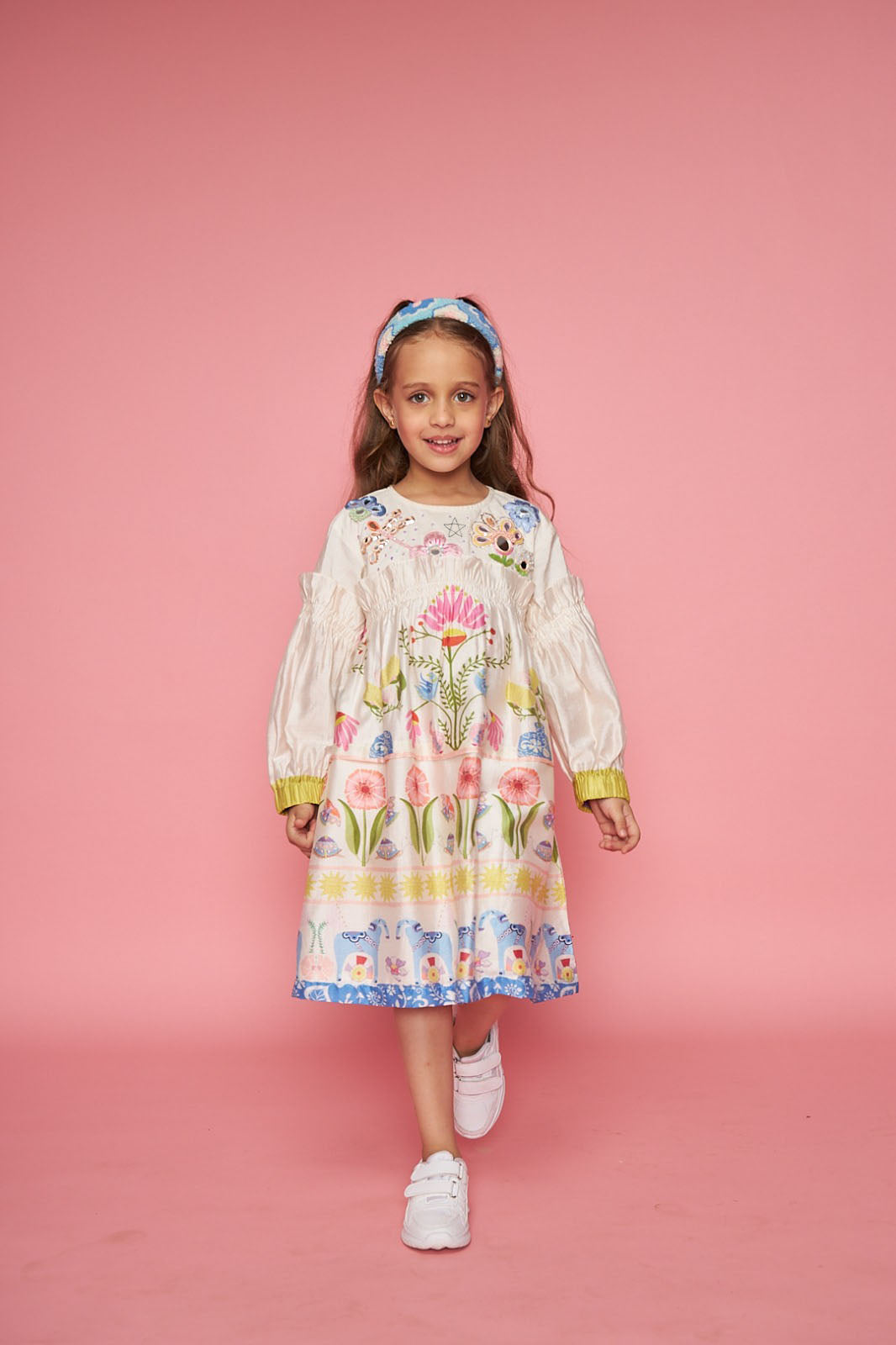 Dala Frill Blooma Kids Hand Embellished Dress - Joey & Pooh