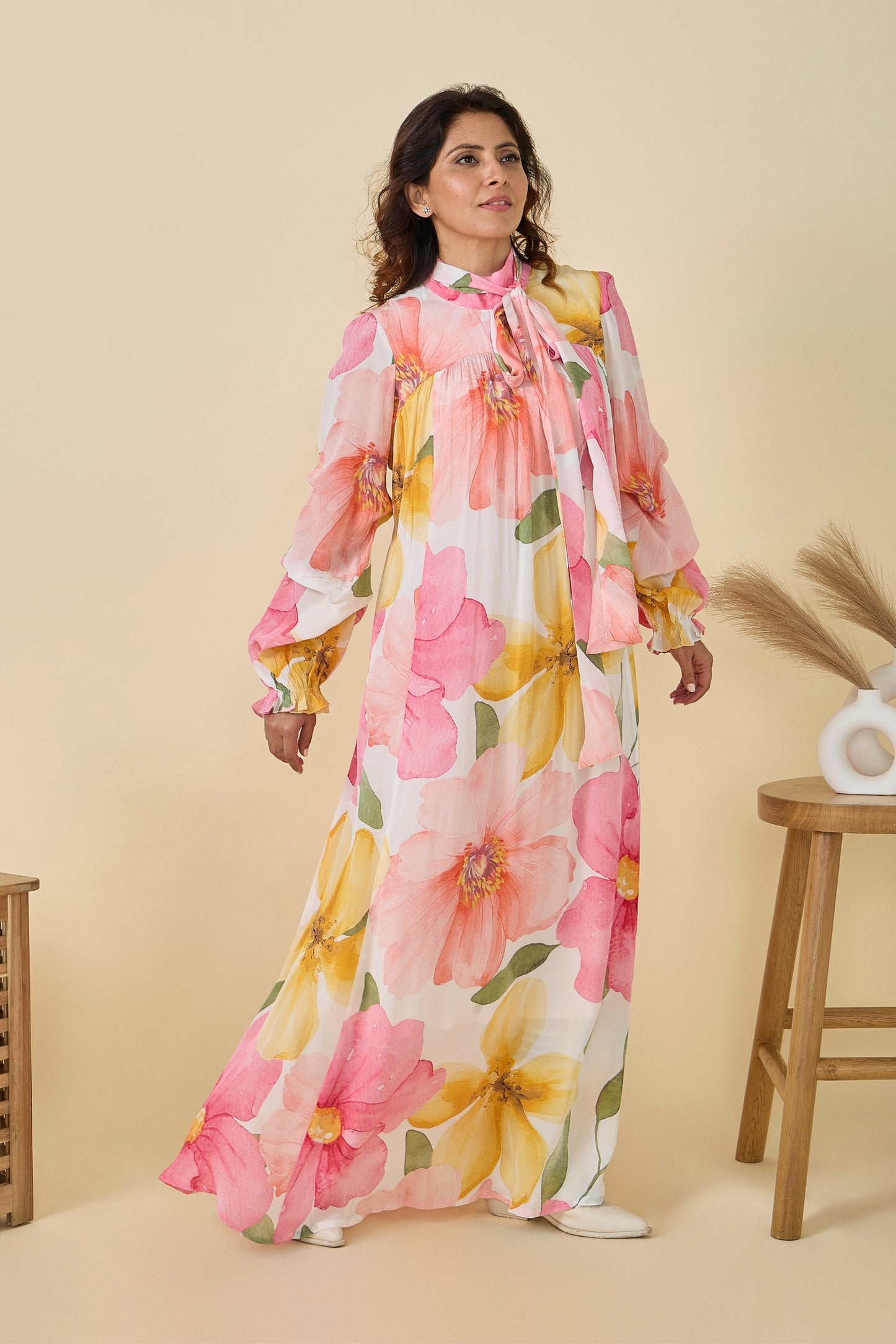 Blooming Meadow Printd Ladies Maxi Dress