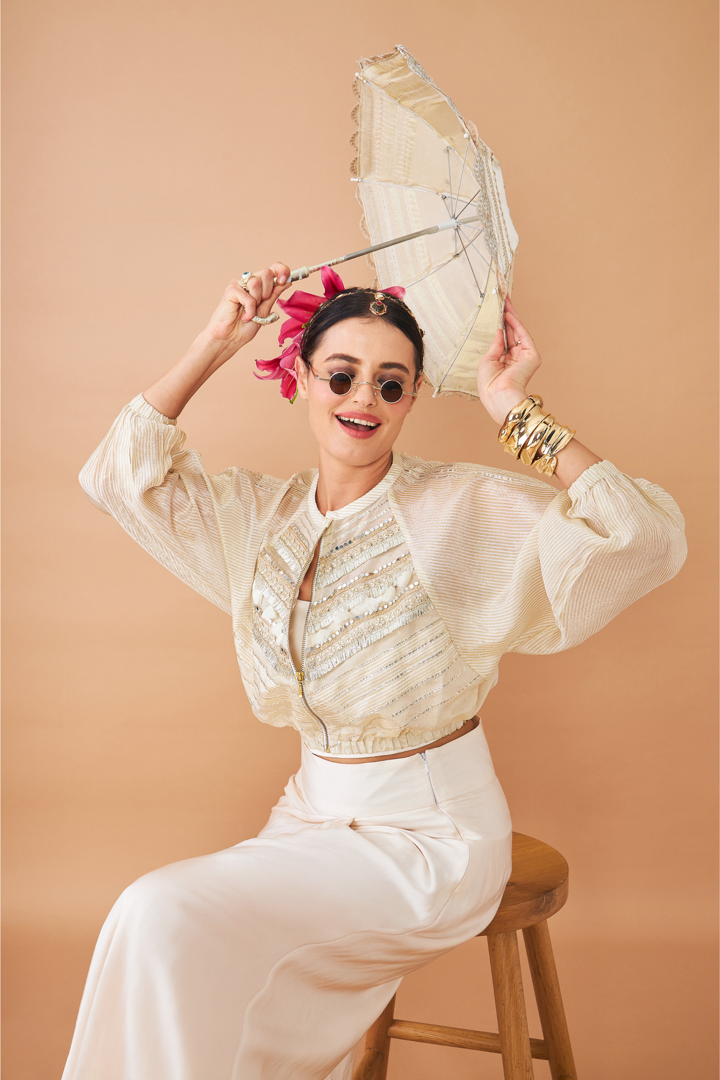 Alba Gold Ladies Embellished Jacket 1 pc