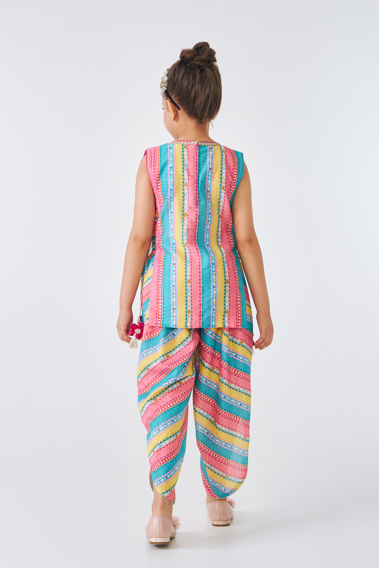 Freya Lovebirds Girls Embellished Top & Dhoti Pant (Set of 2 pcs)