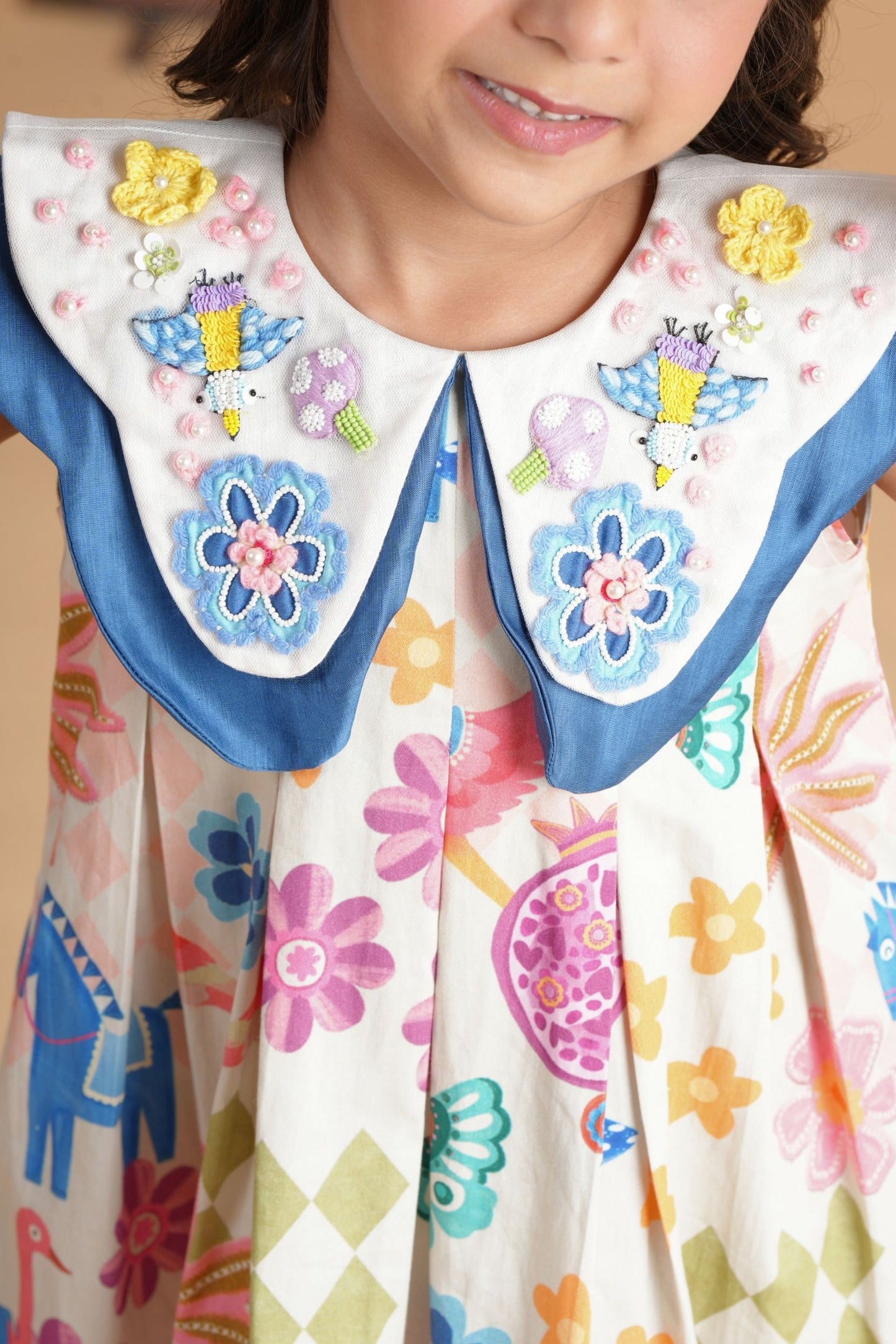 Pony Princess Collared Embellished Dress