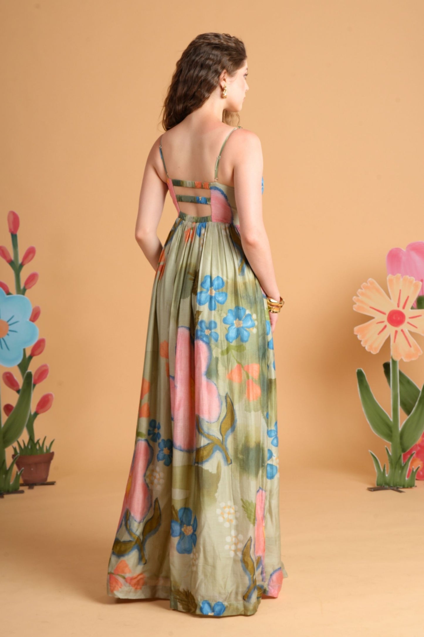 Iris Sage Embellished Ladies Maxi Dress