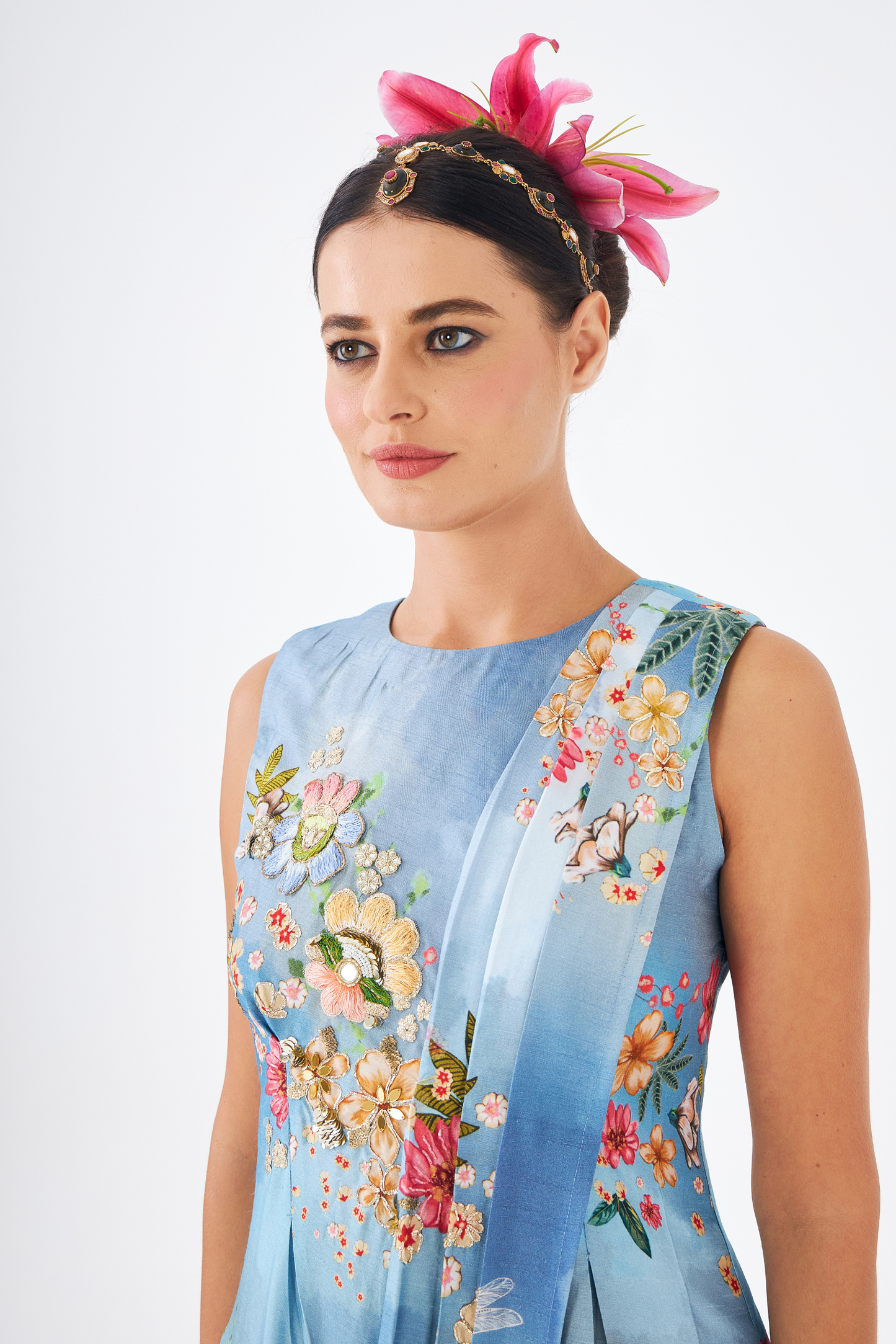 Clea Ladies Embellished Long Dress 1 pc