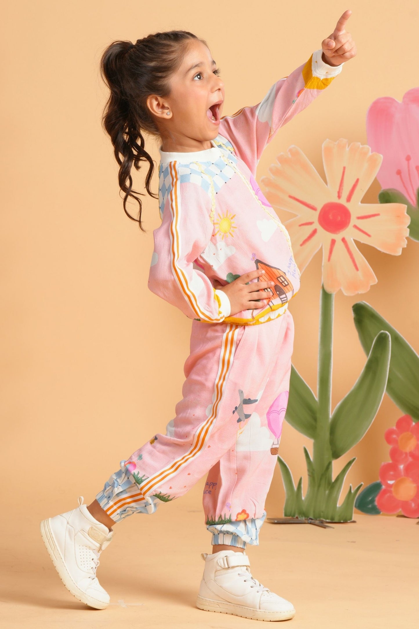 My Happy Place Girls Joggers Suit