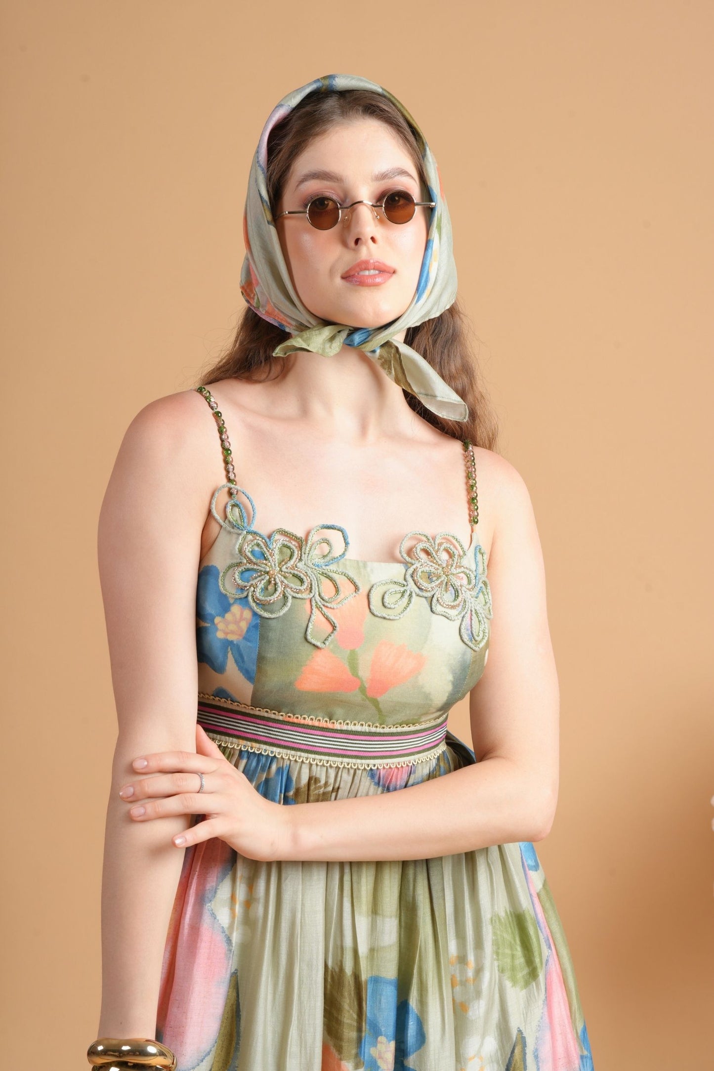 Iris Sage Embellished Ladies Maxi Dress