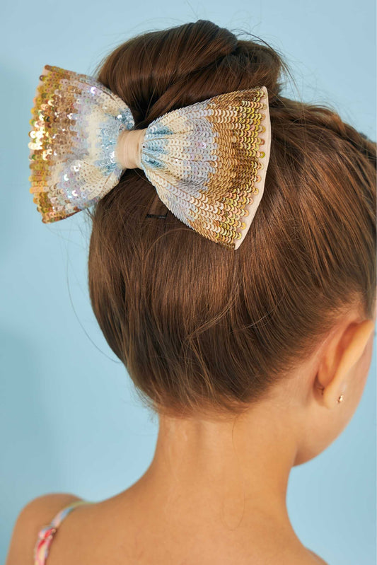 Gold Serena bow on kids