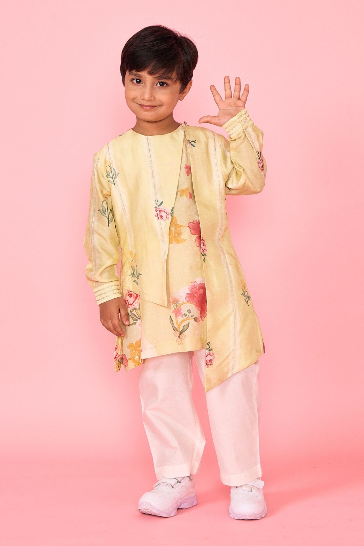 Yellow Slate Boys Embellished Coord ( 2 Pc Set)