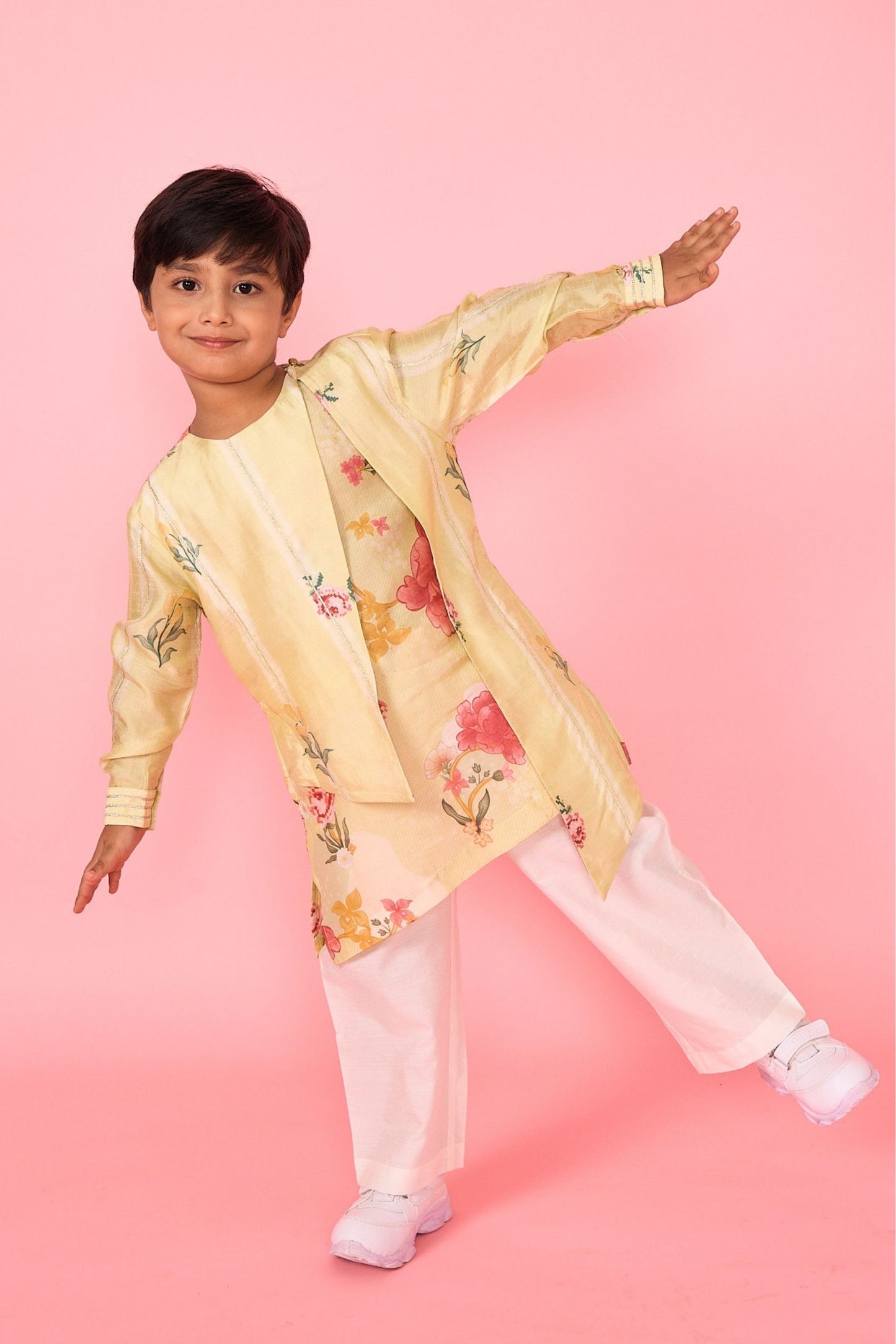 Yellow Slate Boys Embellished Coord ( 2 Pc Set)