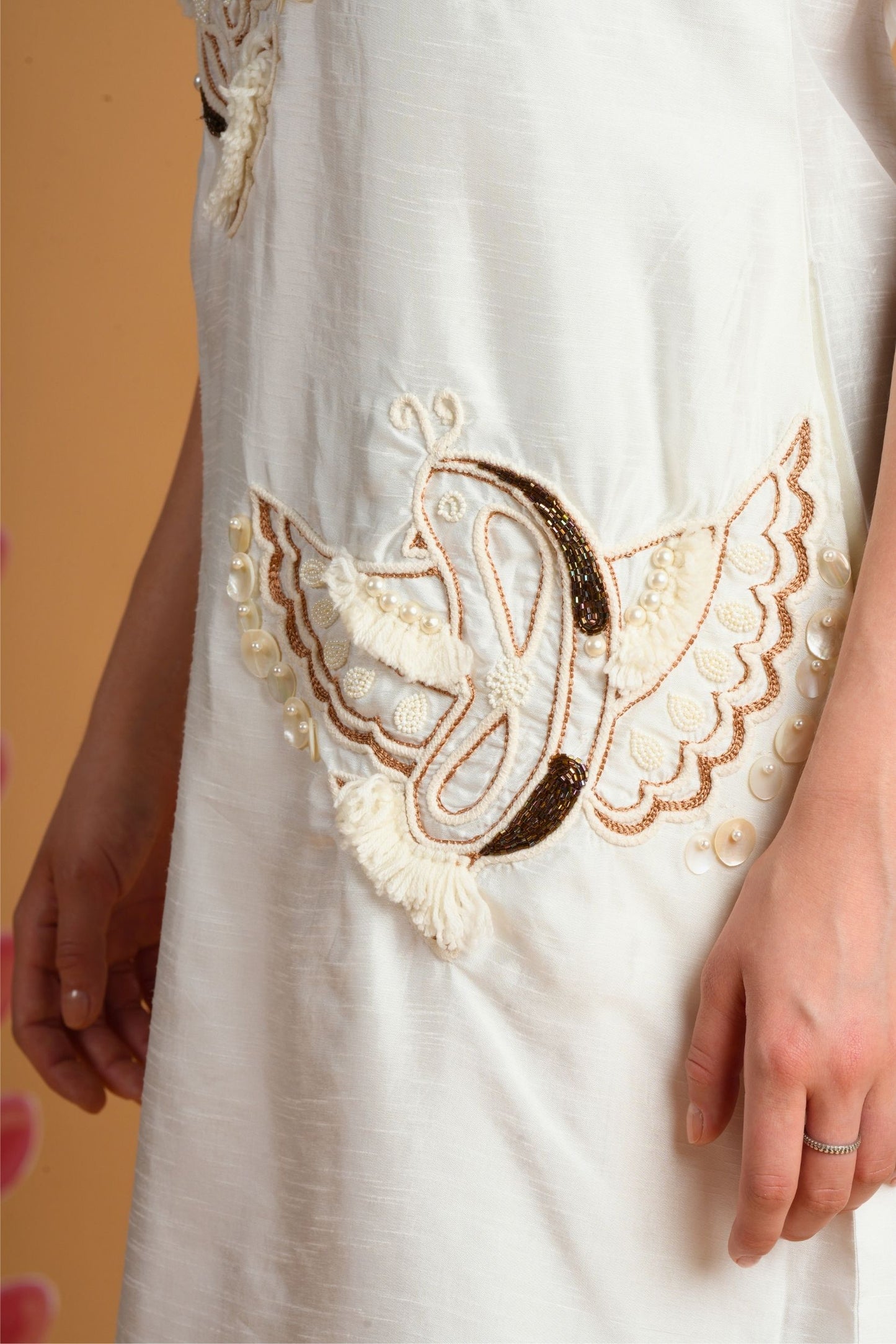 Soraya Ivory Emberoidered Dress