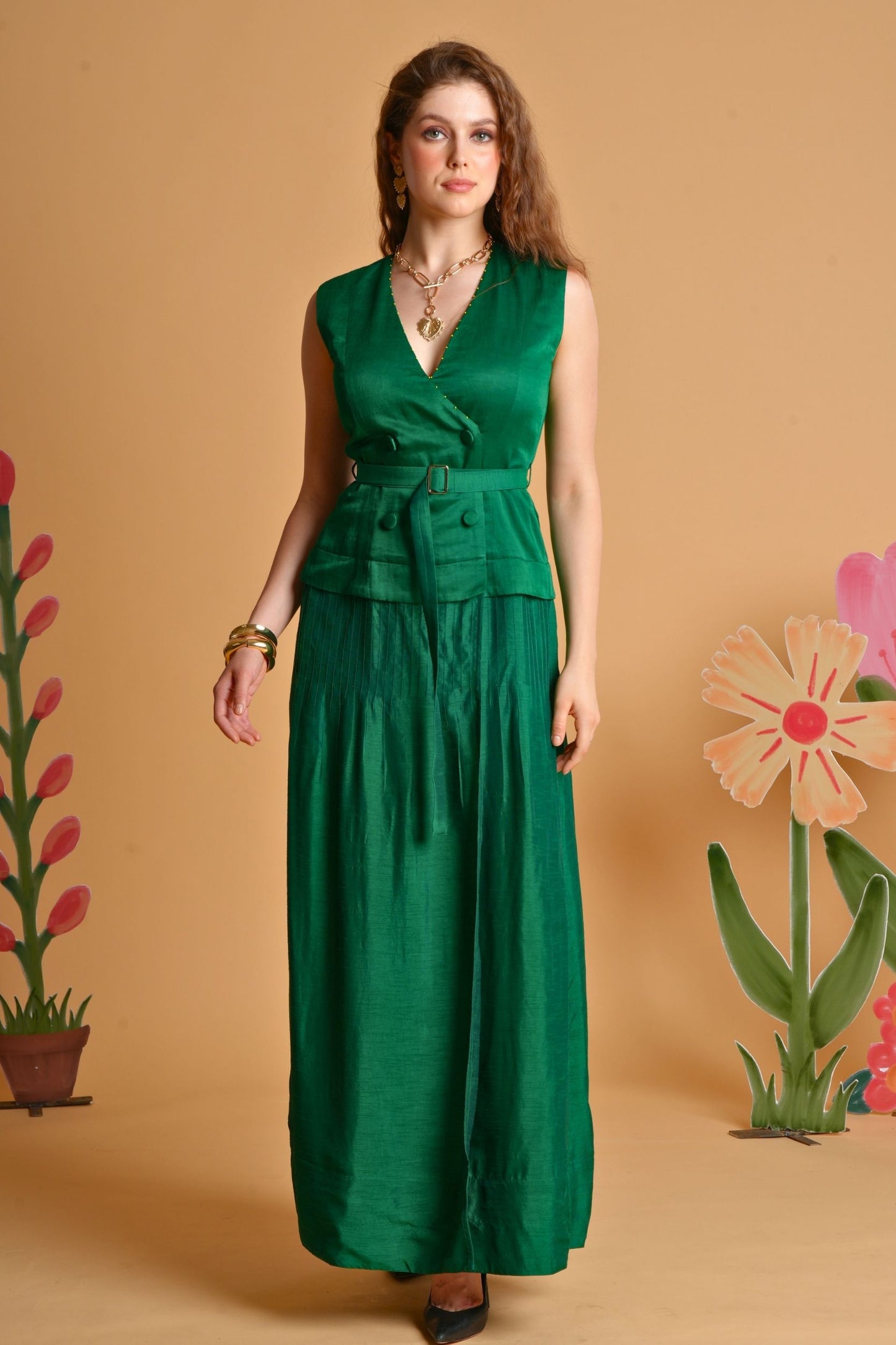 Emera Green Ladies Dress