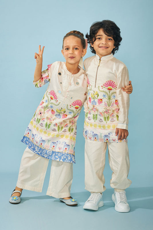 Dala Girls Embellished Tunic Trouser Coord Boy & Girl