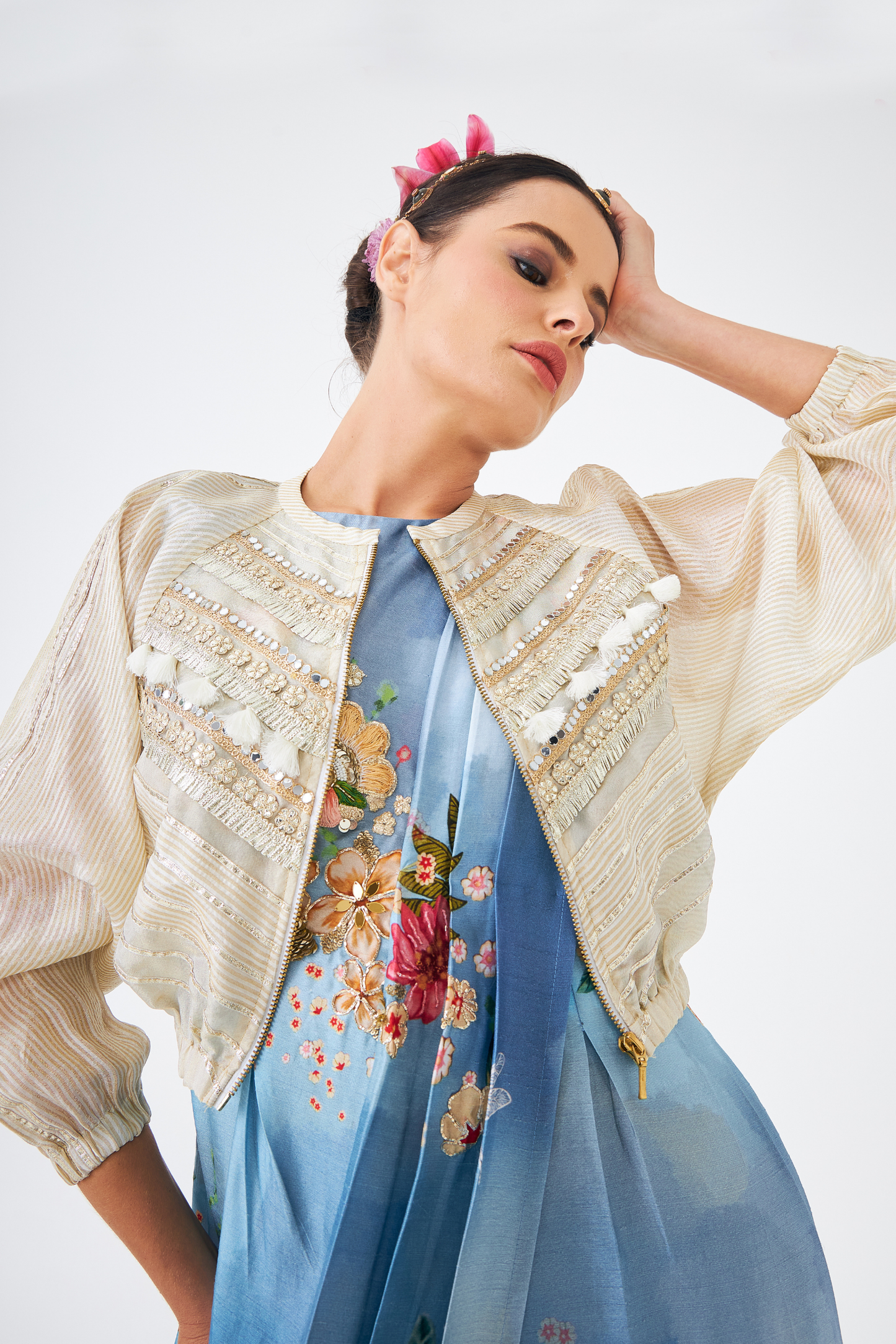 Alba Gold Ladies Embellished Jacket 1 pc