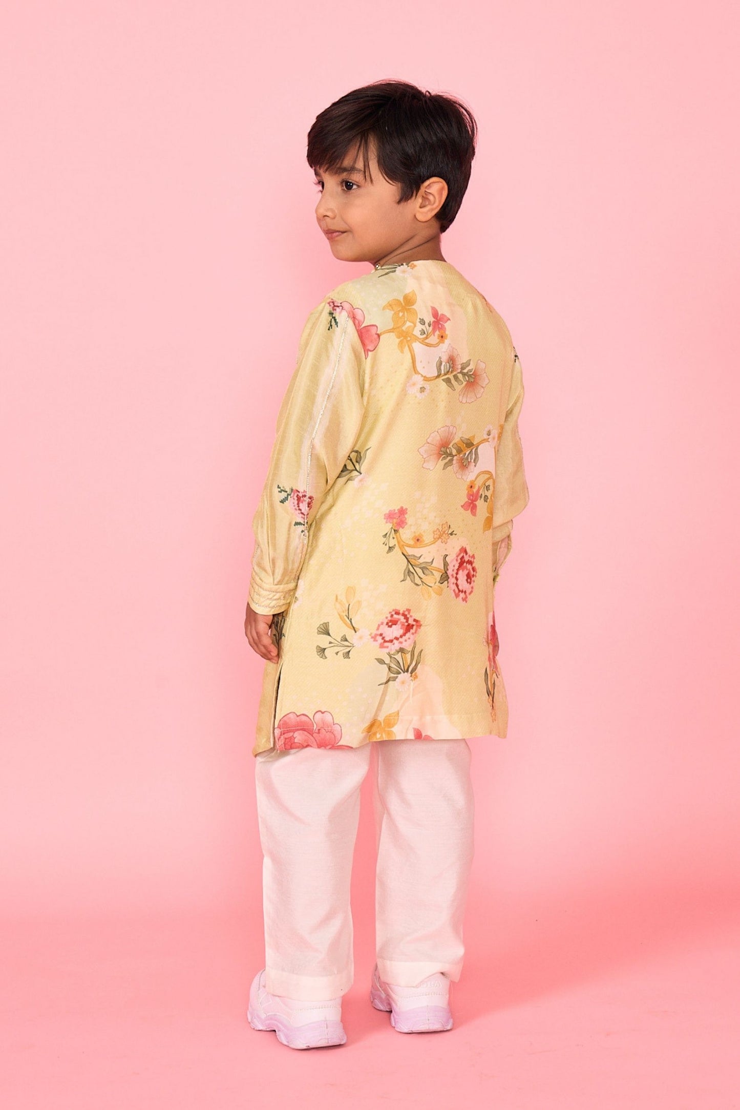 Yellow Slate Boys Embellished Coord ( 2 Pc Set)