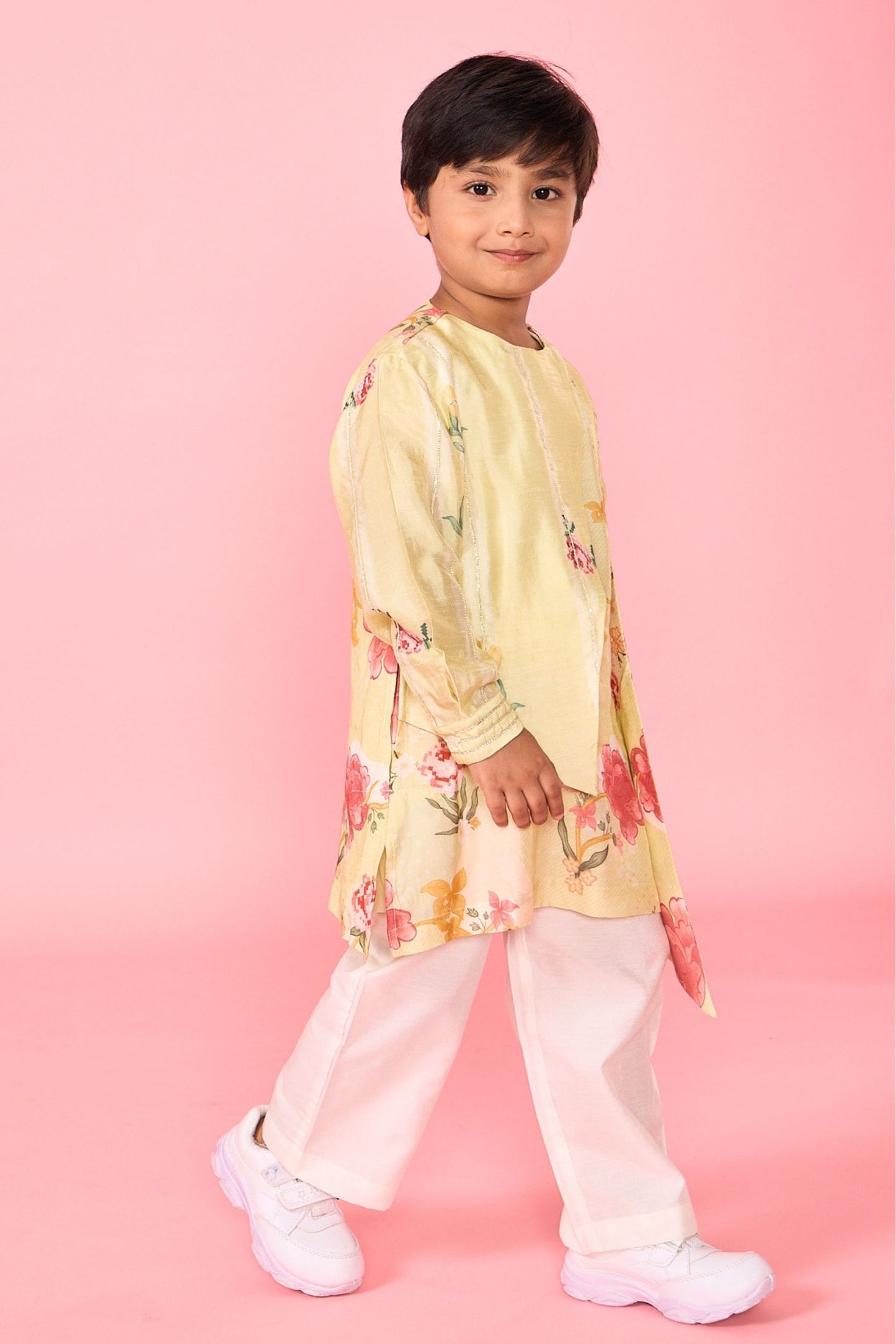 Yellow Slate Boys Embellished Coord ( 2 Pc Set)