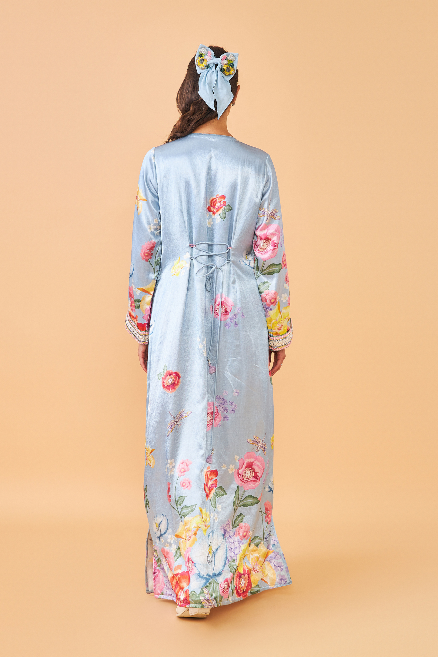 Zehra Blue Long Dress - Mom & Me