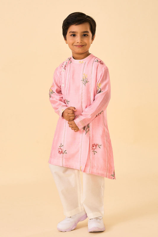 Rose Jaipur Stripes Boys Coord ( 2 Pc Set)