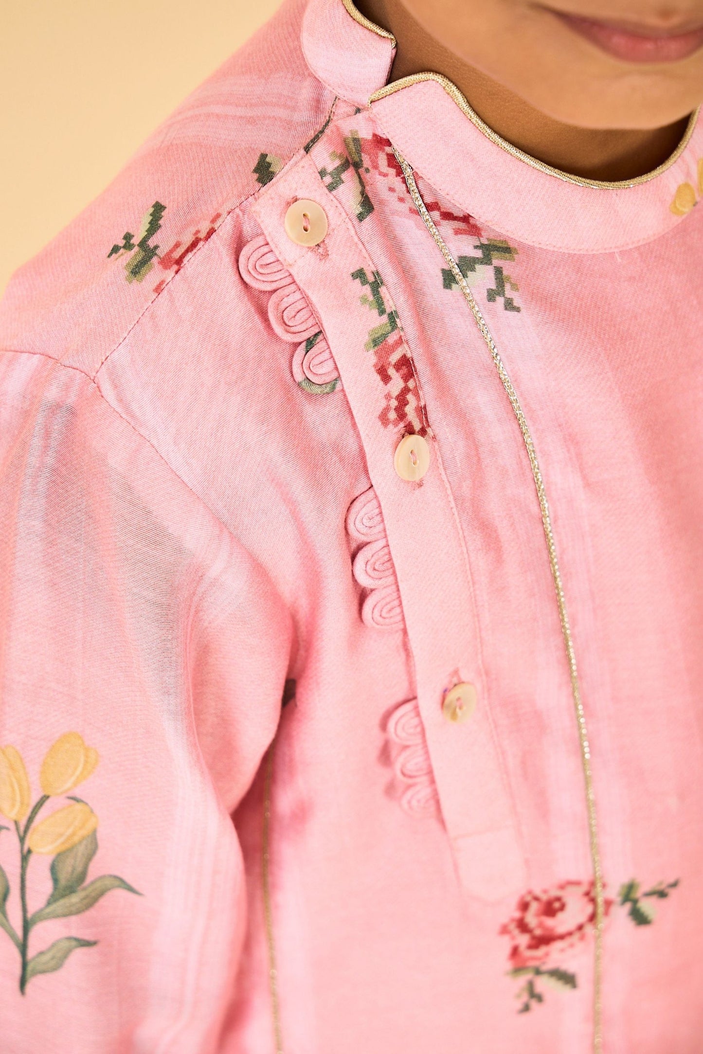 Rose Jaipur Stripes Boys Coord ( 2 Pc Set)