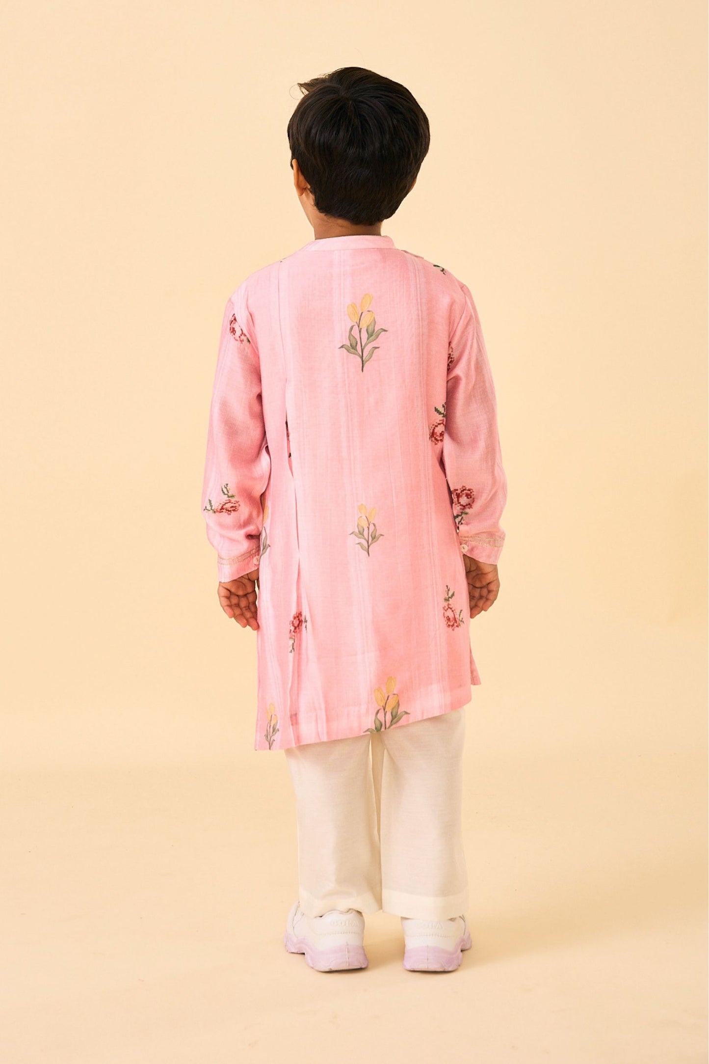 Rose Jaipur Stripes Boys Coord ( 2 Pc Set)