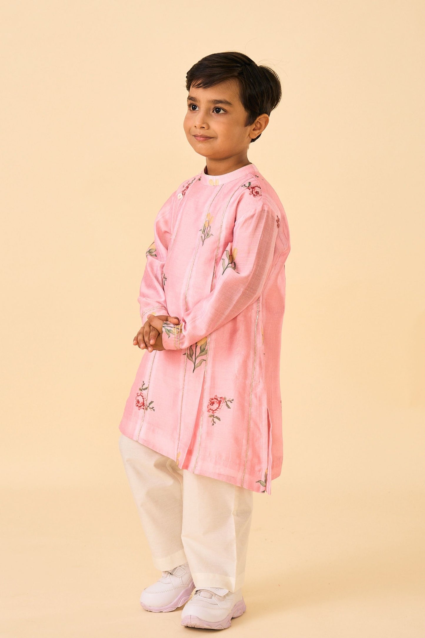 Rose Jaipur Stripes Boys Coord ( 2 Pc Set)