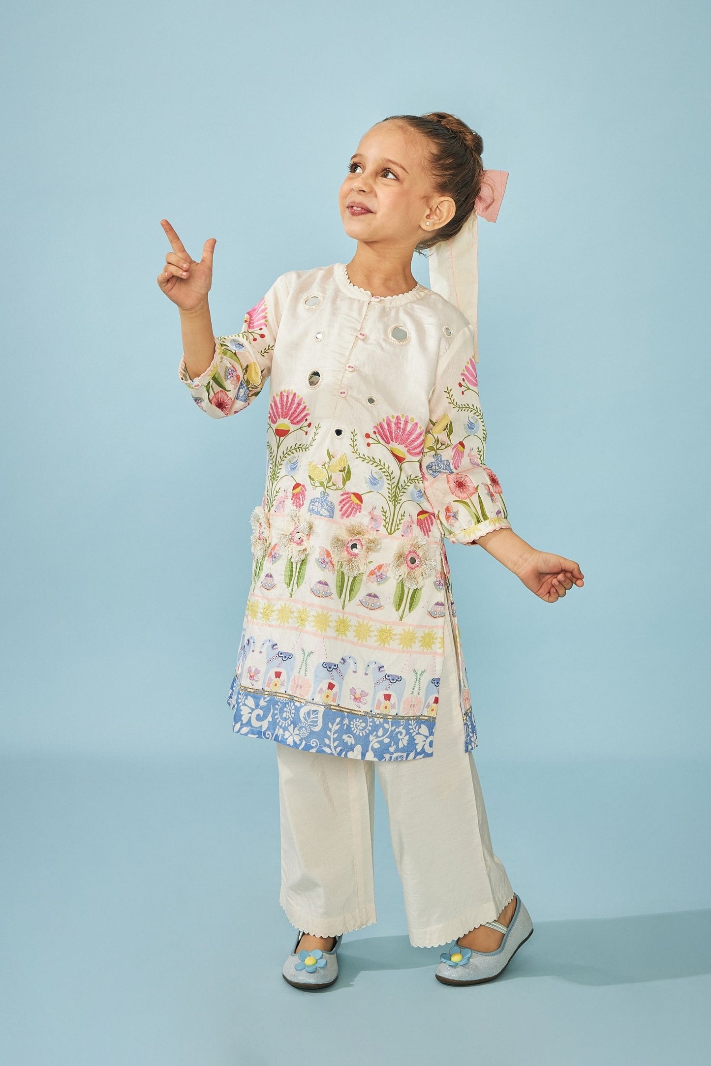 Dala Girls Embellished Tunic Trouser Coord (2 pc set)