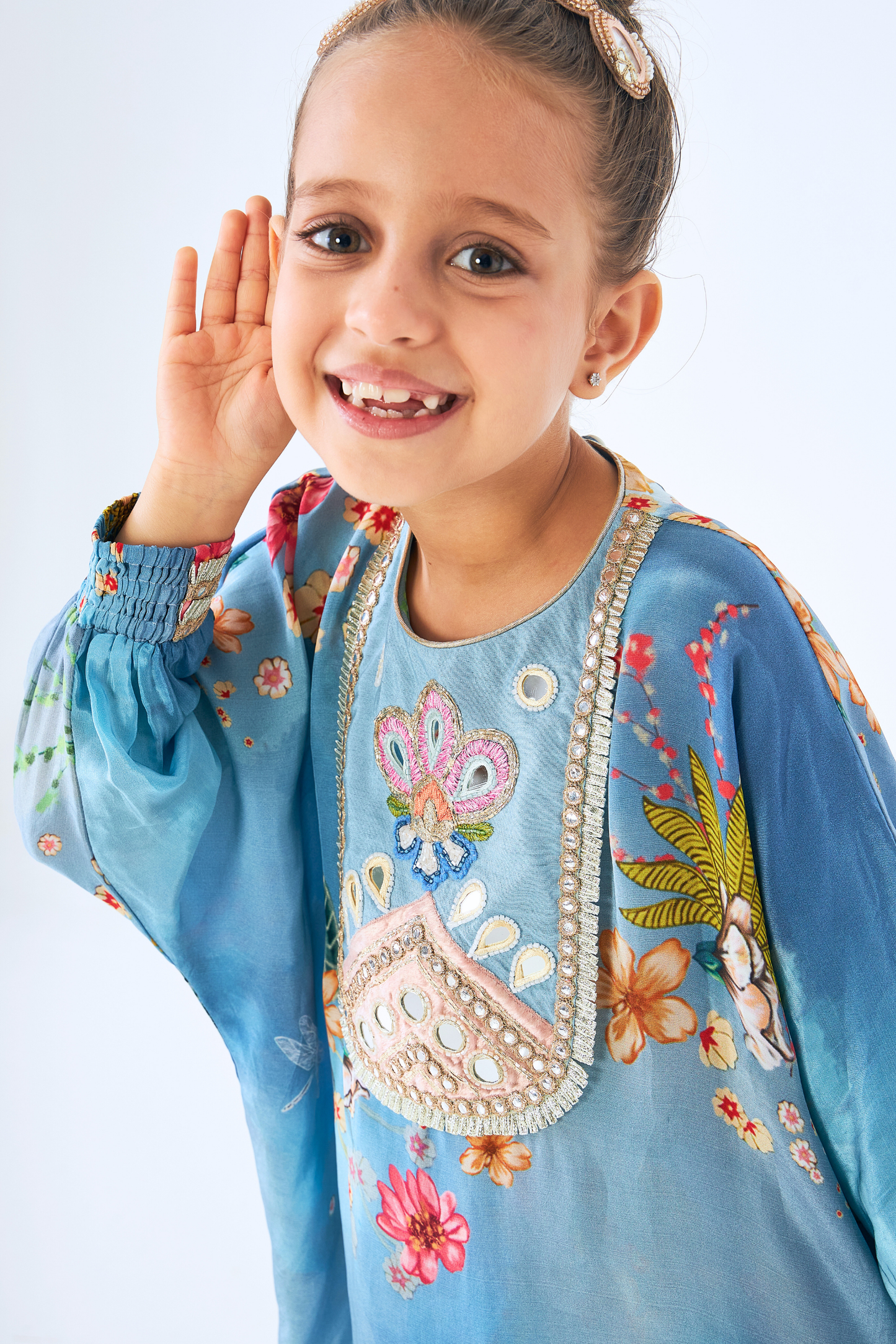 Clea Embellished Girls Tunic With Pants (Set of 2 Pcs)