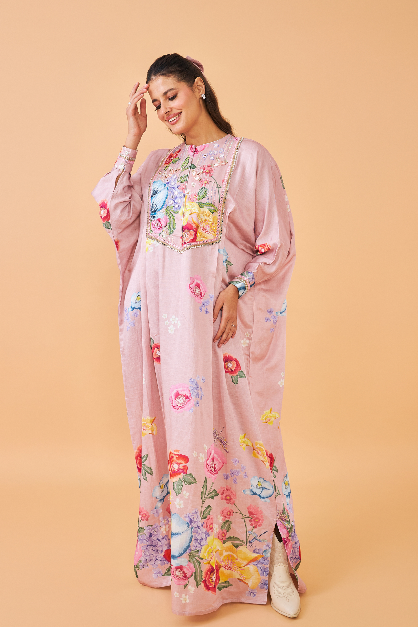 Zehra Pink Long Dress  - Mom & Me