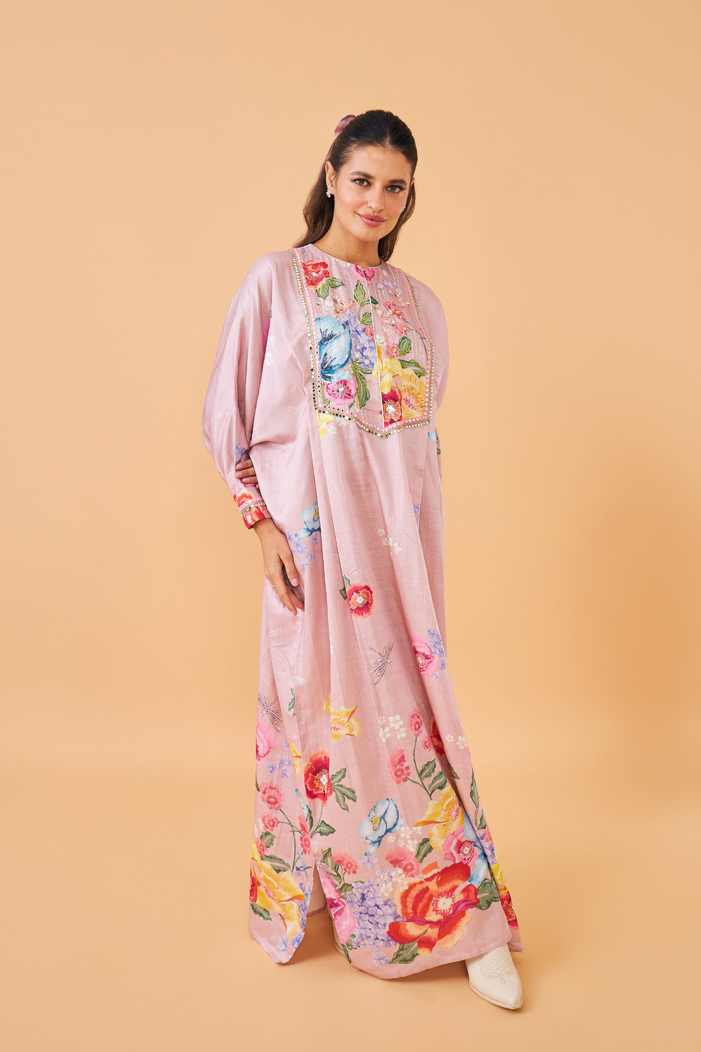 Zehra Pink Long Dress  - Mom & Me