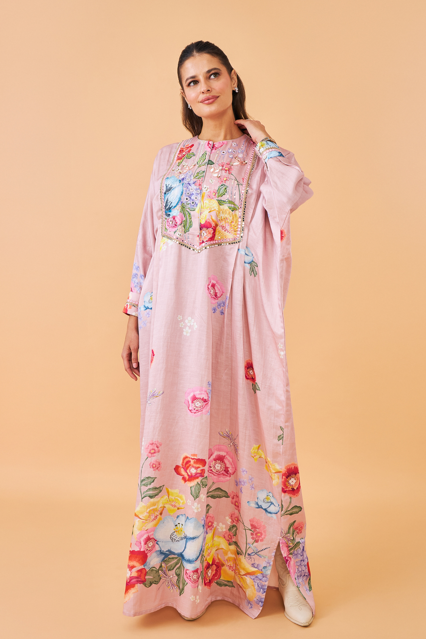 Zehra Pink Long Dress  - Mom & Me