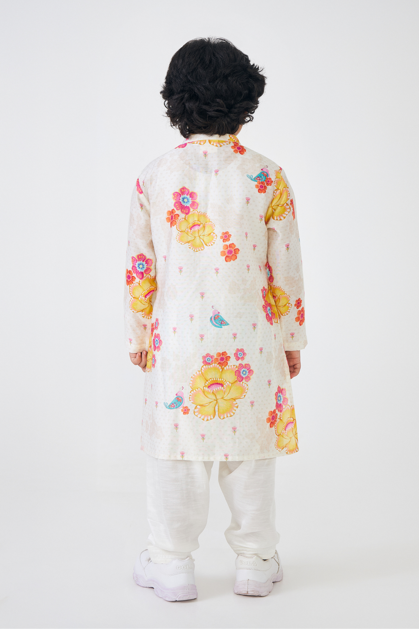 Freya Mustard Boys Embellished Kurta & Pant (Set of 2 Pcs)