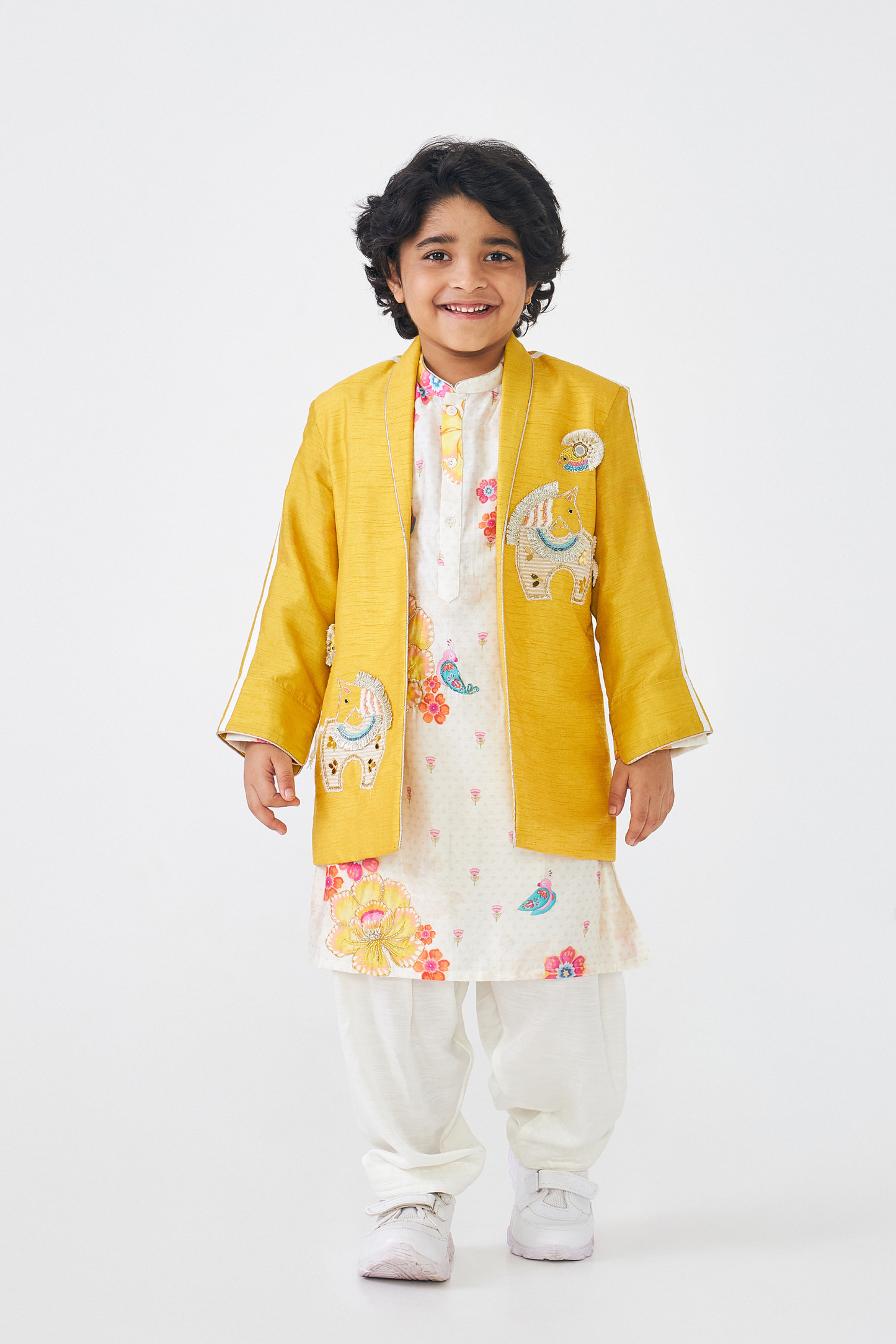 Freya Mustard Boys Embellished Jacket -1 pc
