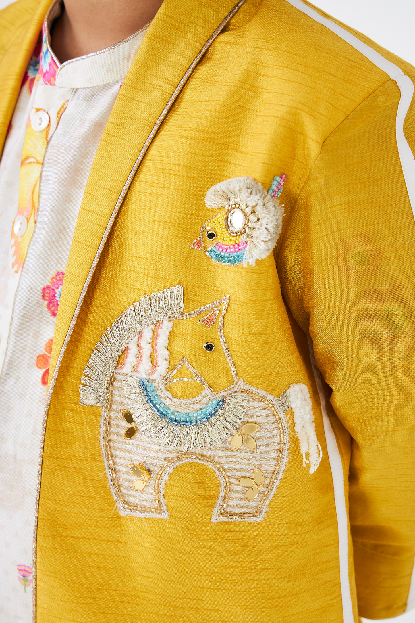 Freya Mustard Boys Embellished Jacket -1 pc